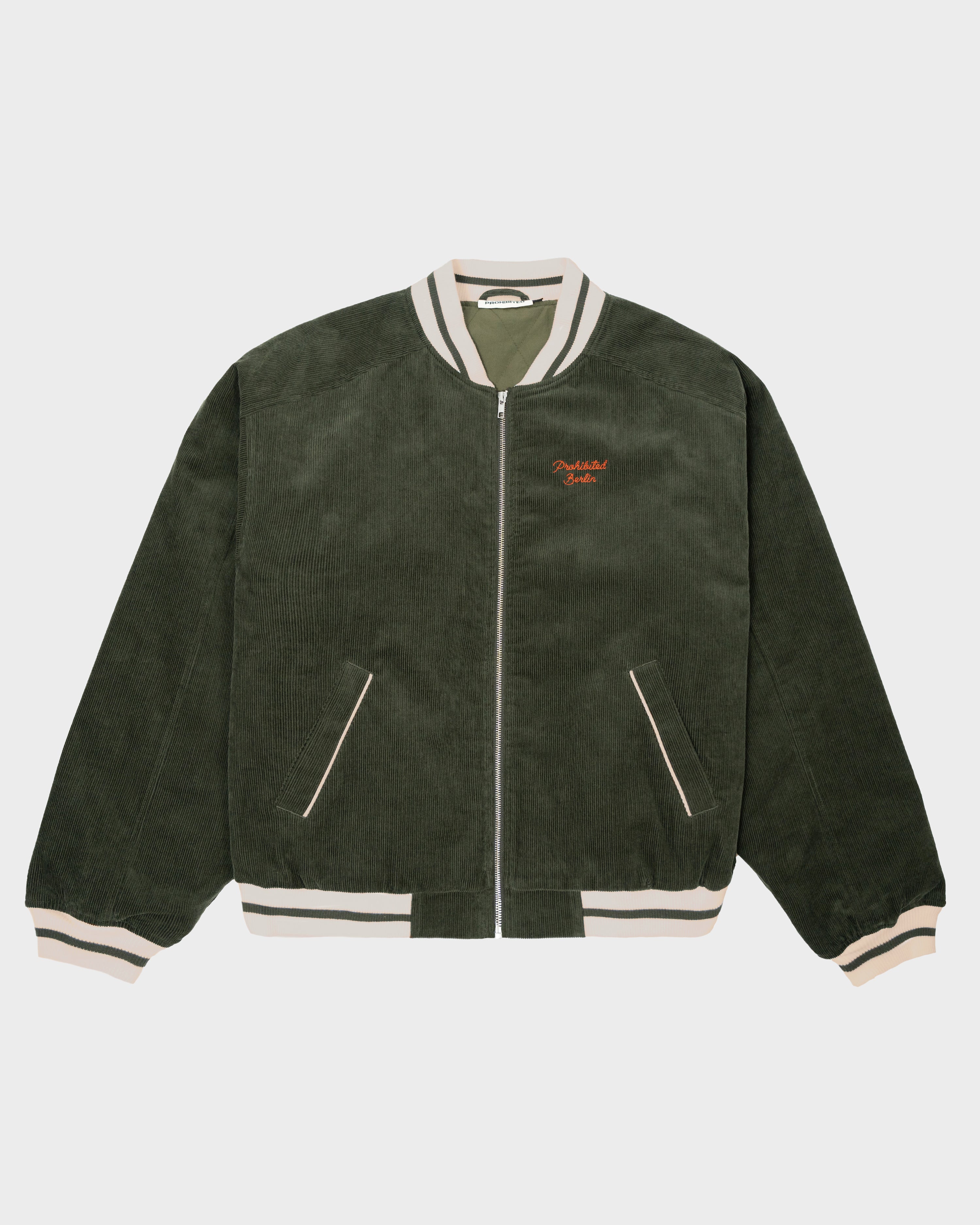 Bloom Corduroy Bomber Jacket Green