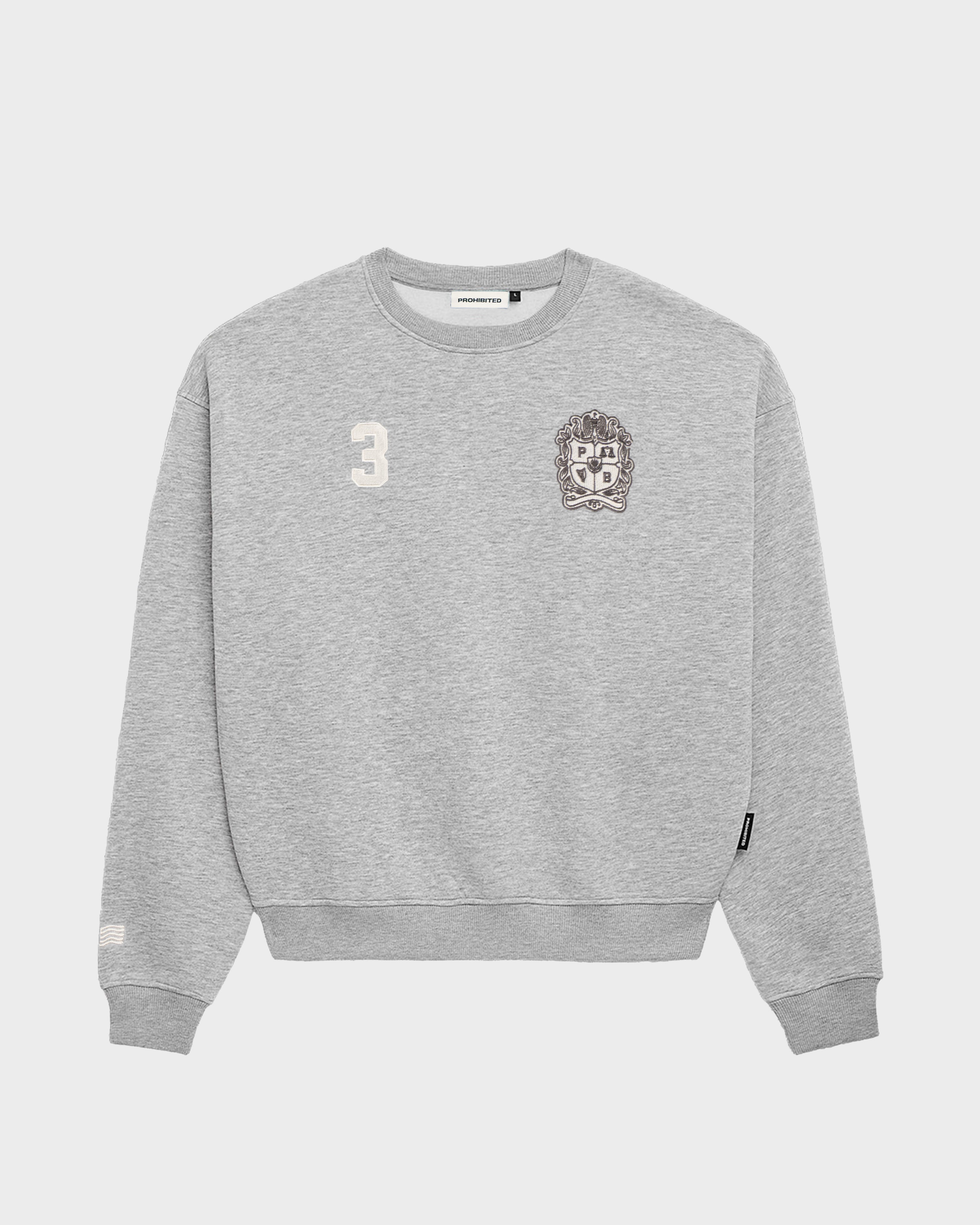 Club Member Crew Neck Grey Melange