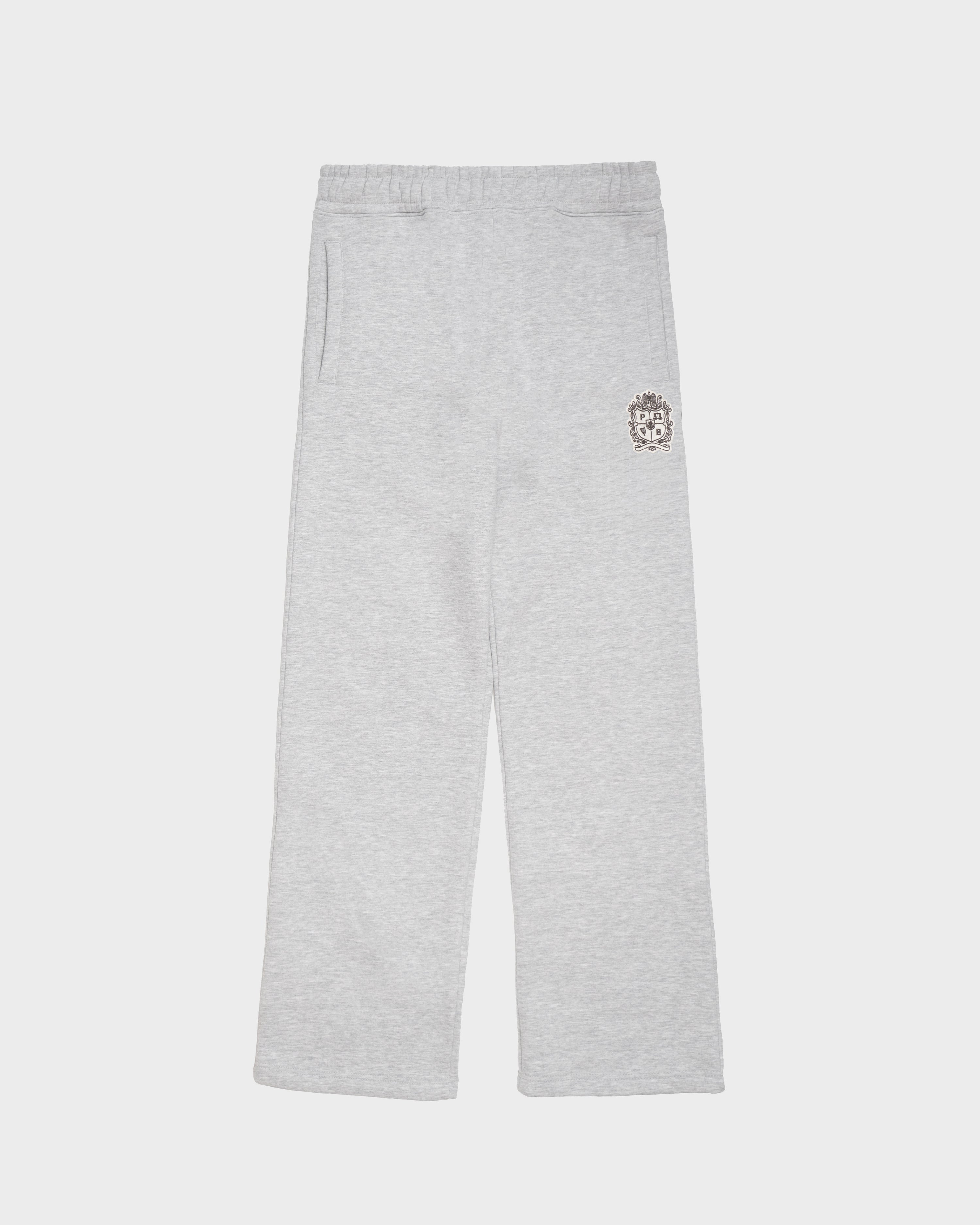 Emblem Patch Sweatpants Grey Melange