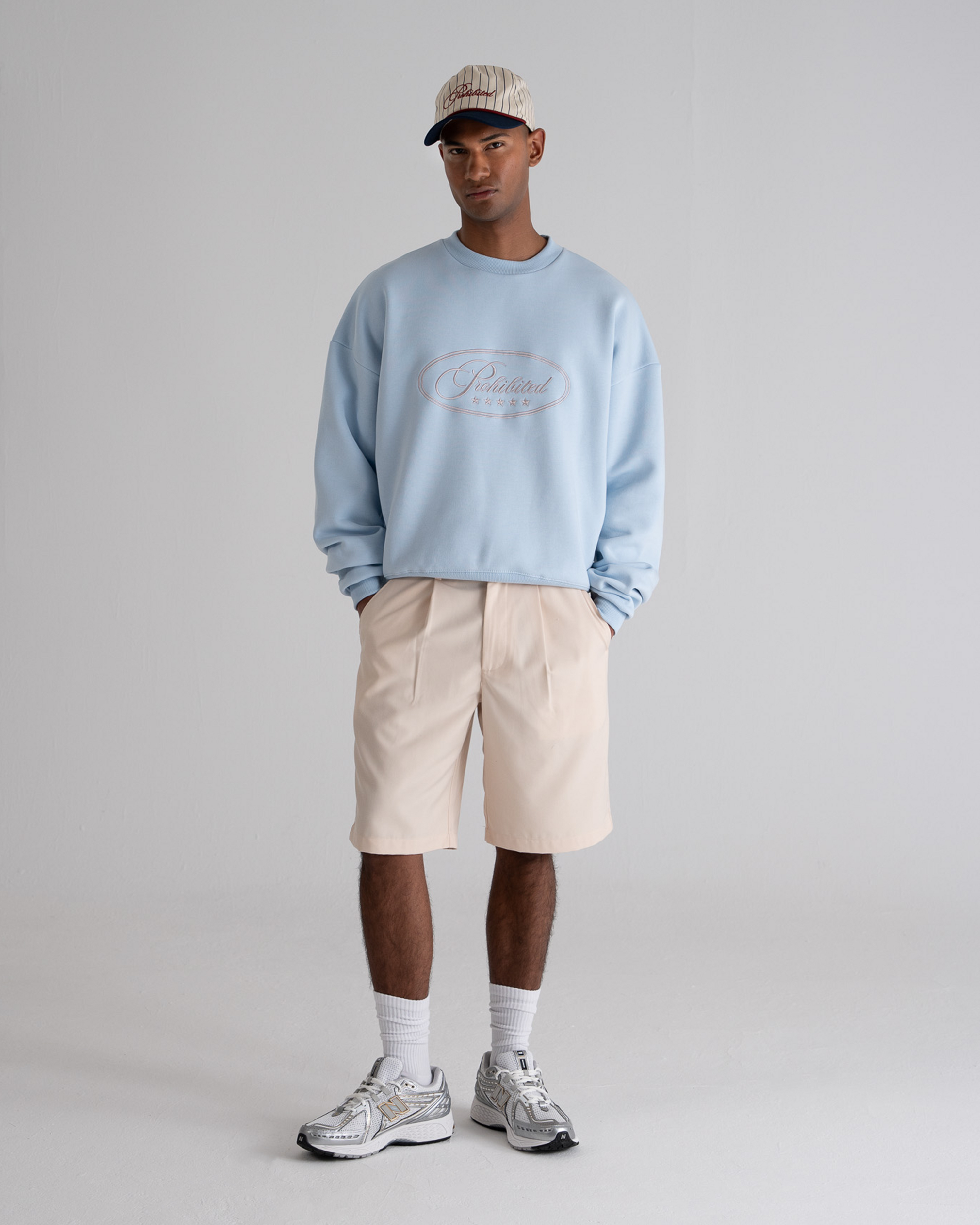 Five-Star Crew Neck Blue
