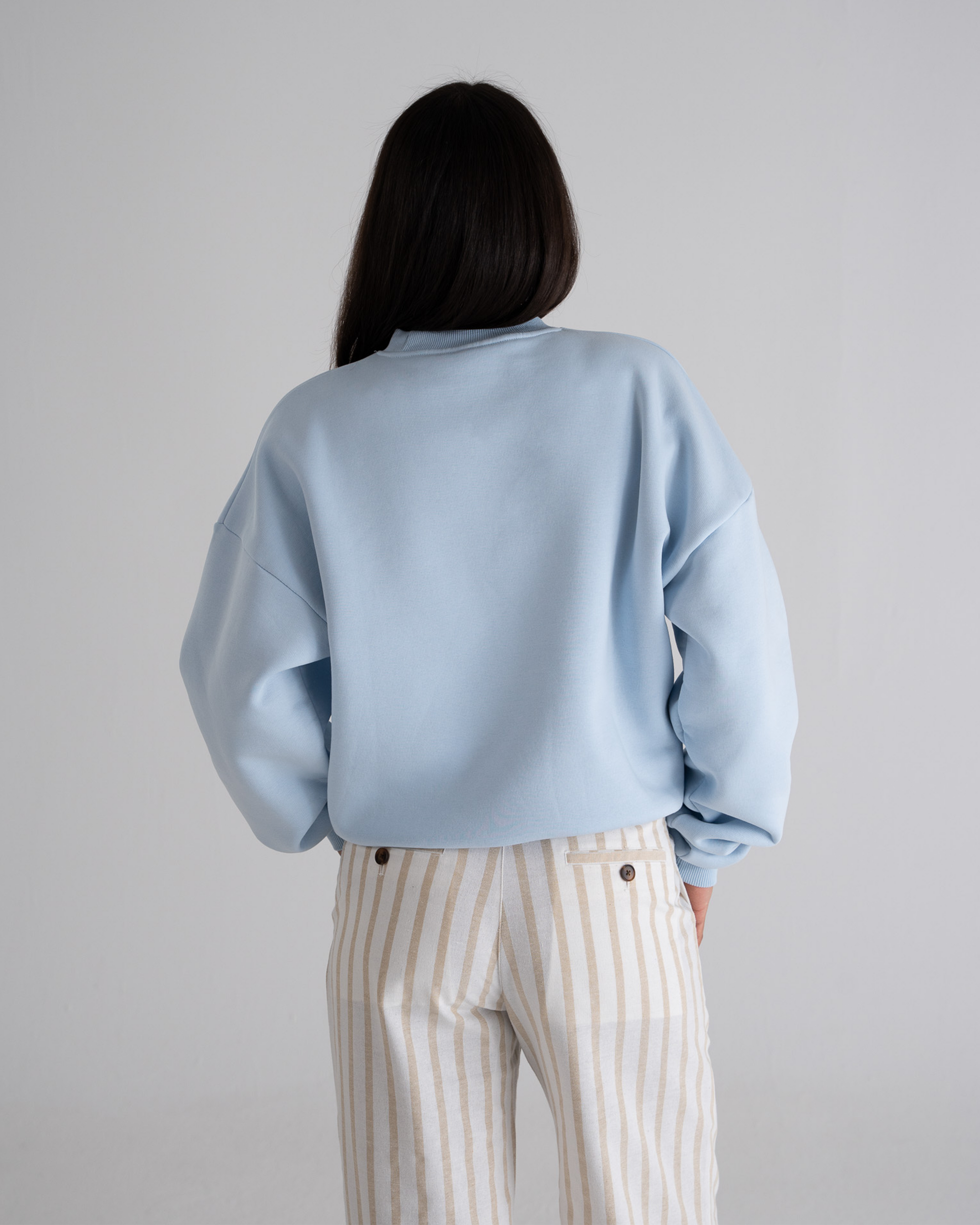 Five-Star Crew Neck Blue