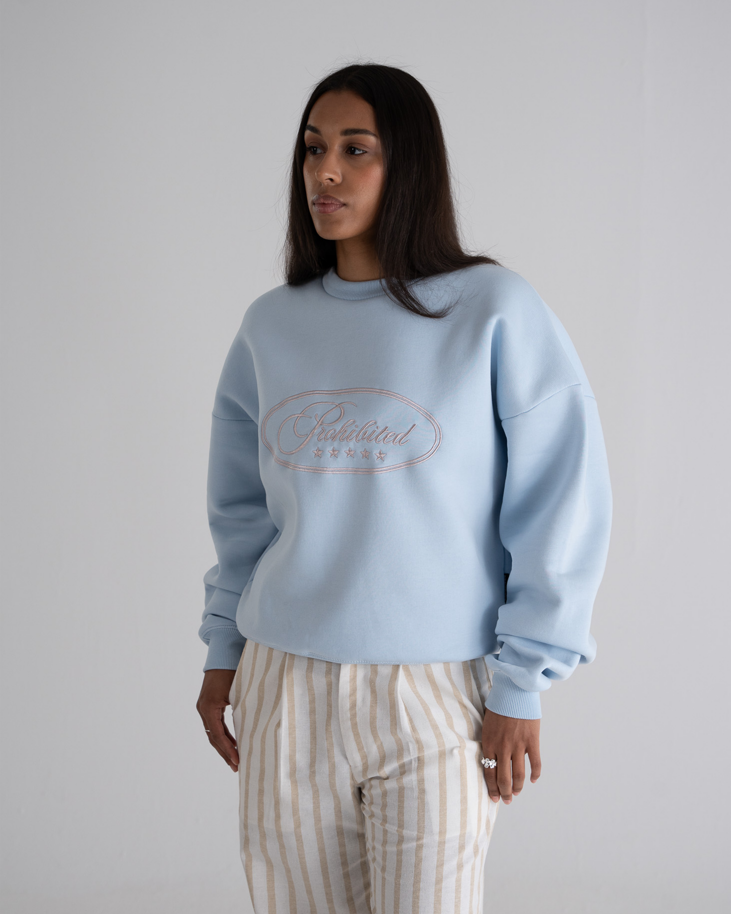 Five-Star Crew Neck Blue