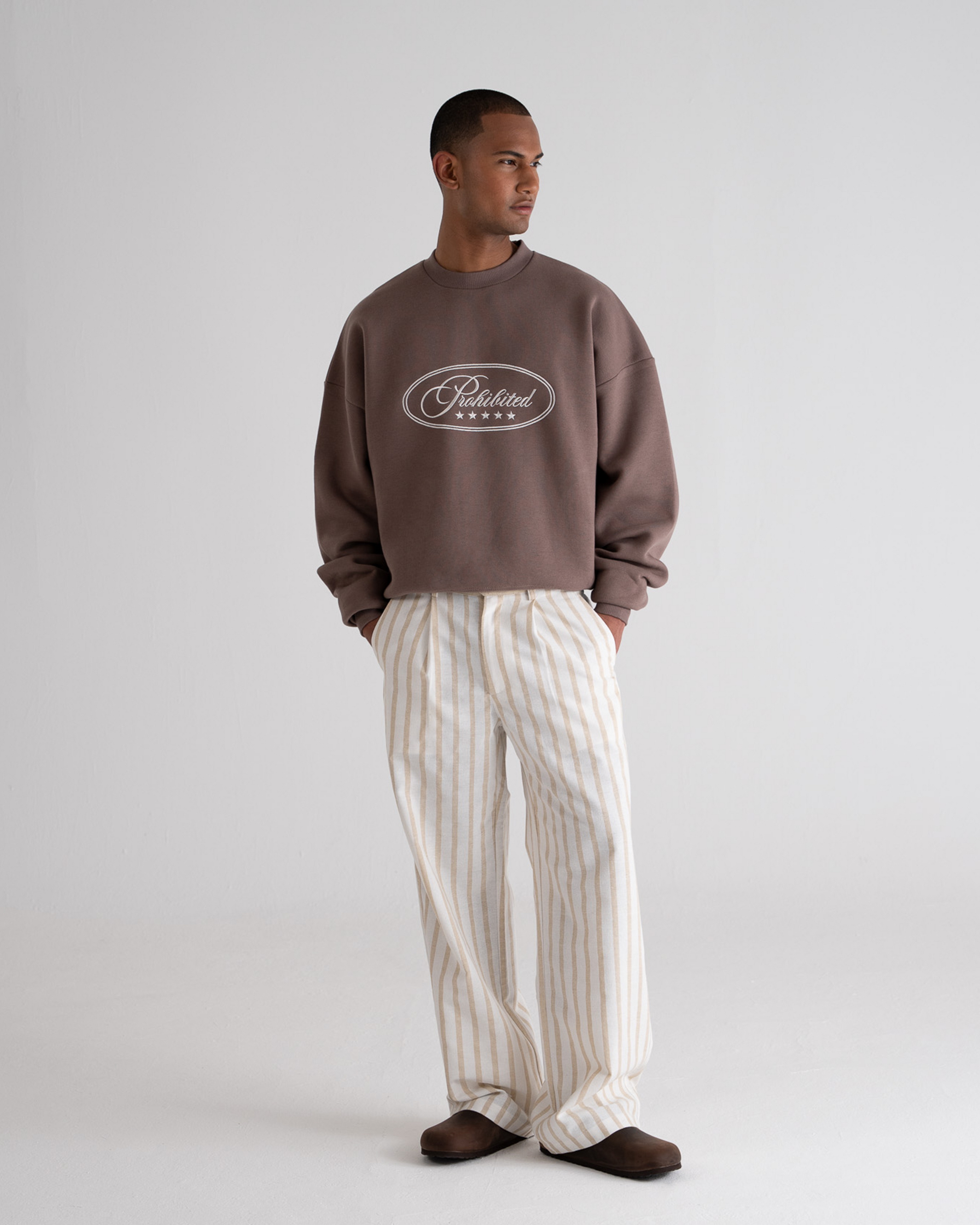 Striped Linen Pants Yellow