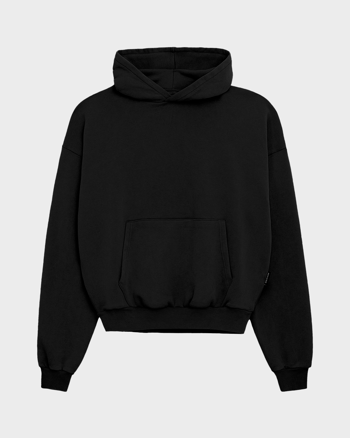 Black high neck hoodie hotsell