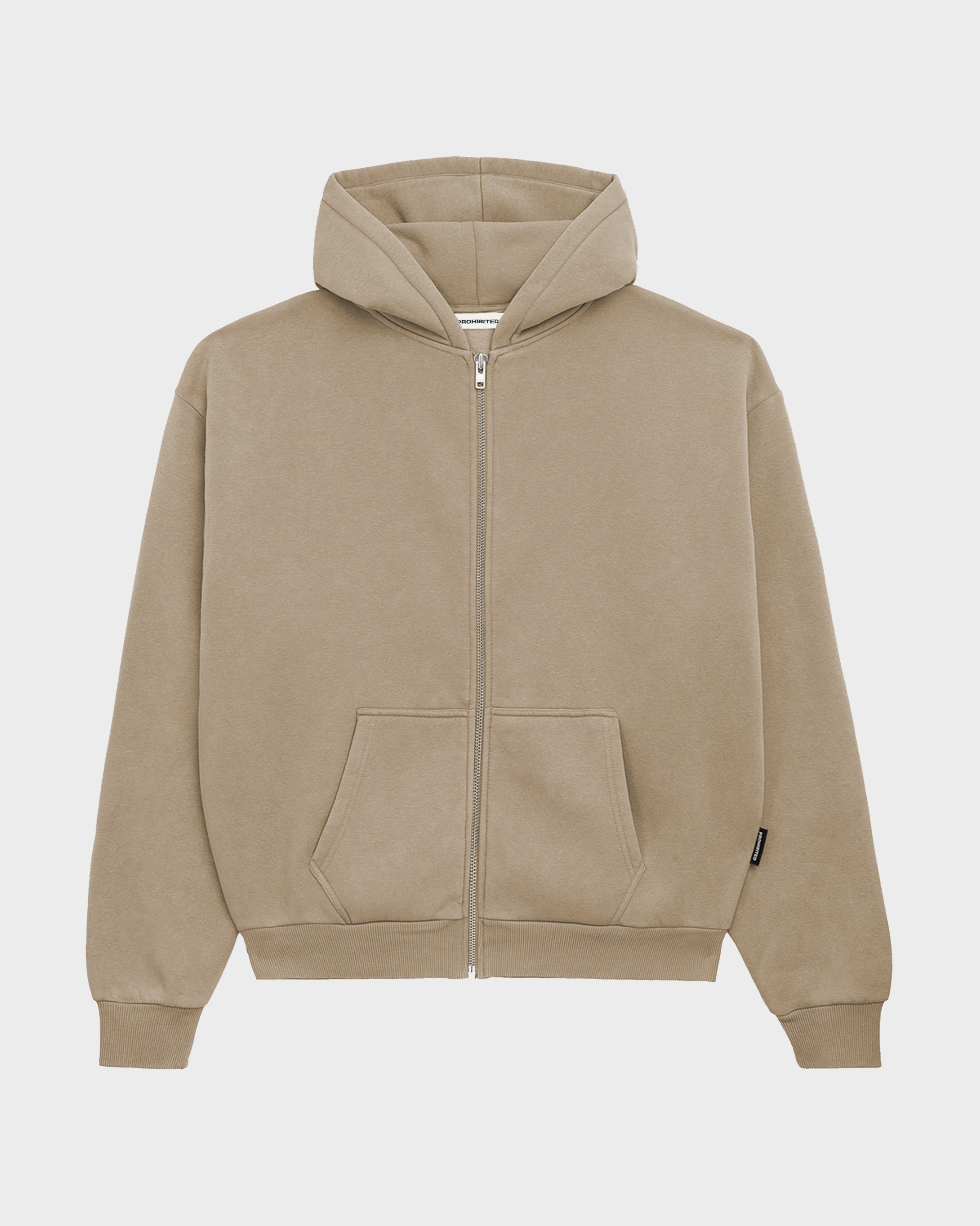 Oversized Zip-Hoodie Sand (Stone Washed) – Prohibited