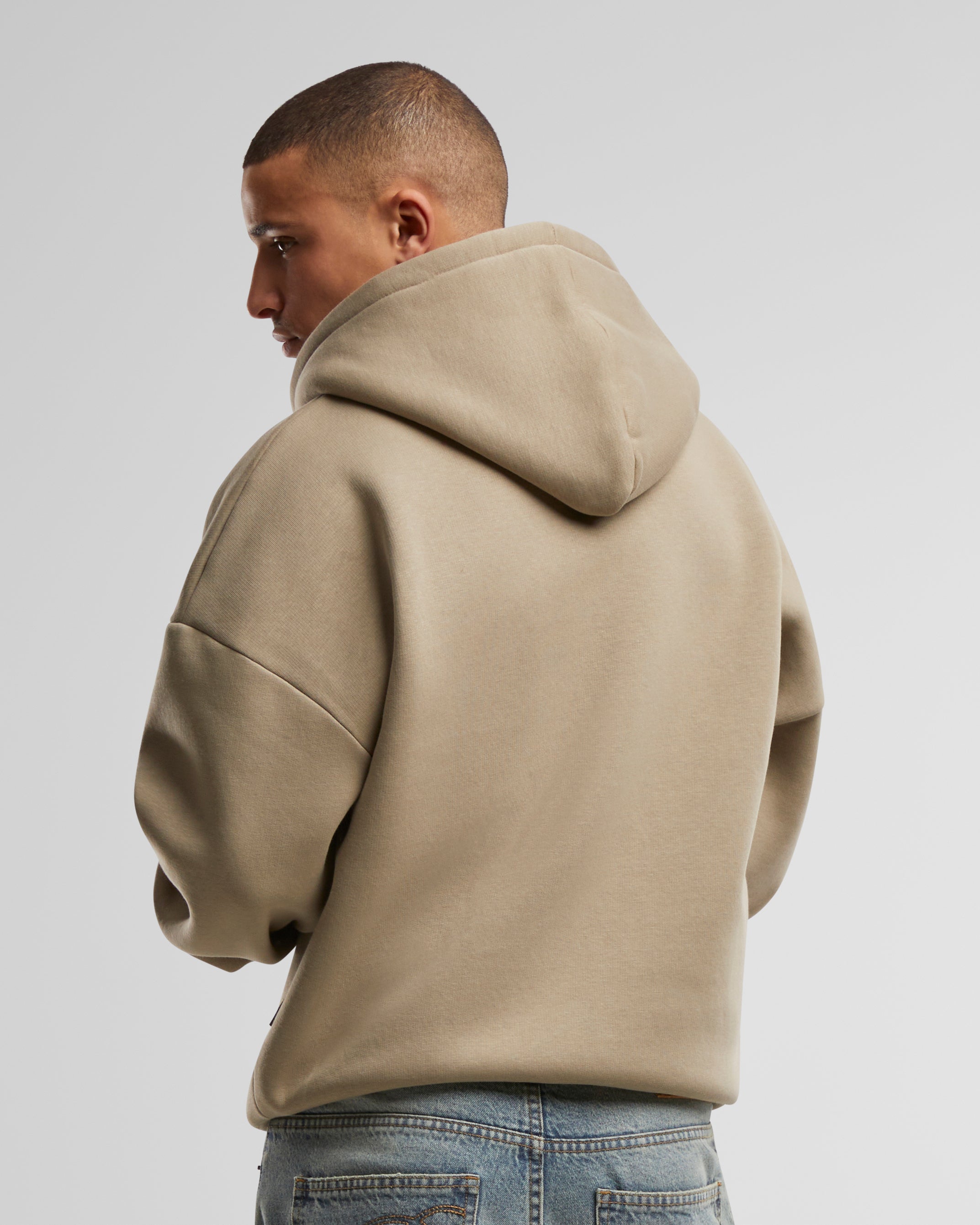 Oversized Zip Hoodie Sand (Stone Washed)