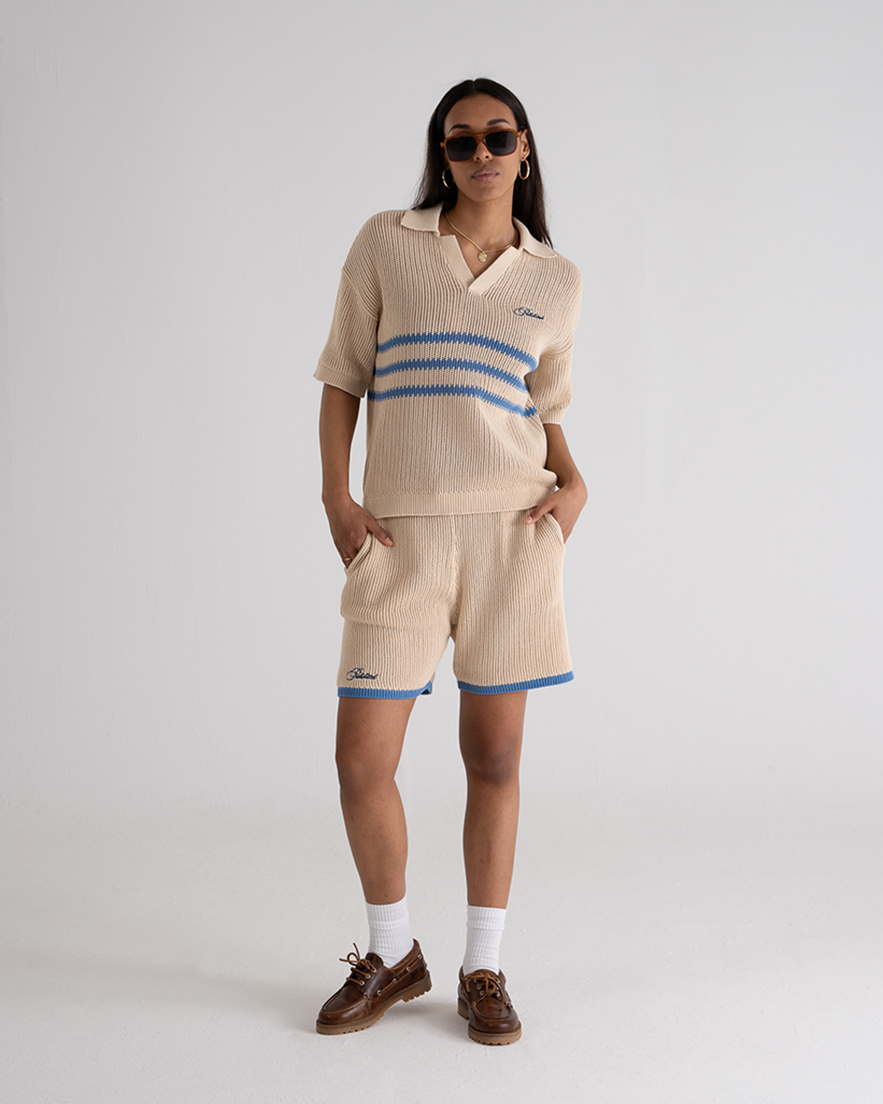 Resort Knitted Polo Blue