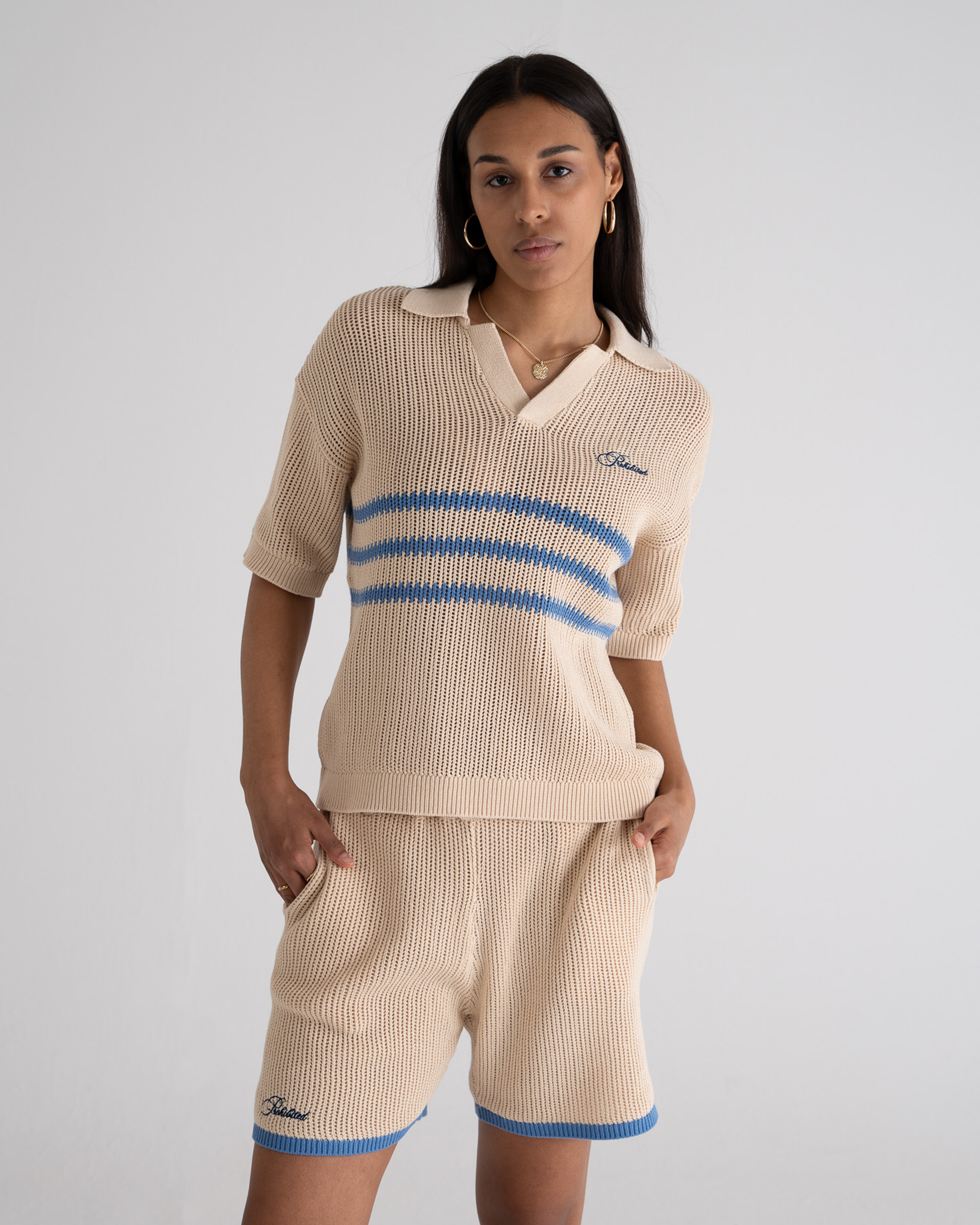 Resort Knitted Polo Blue