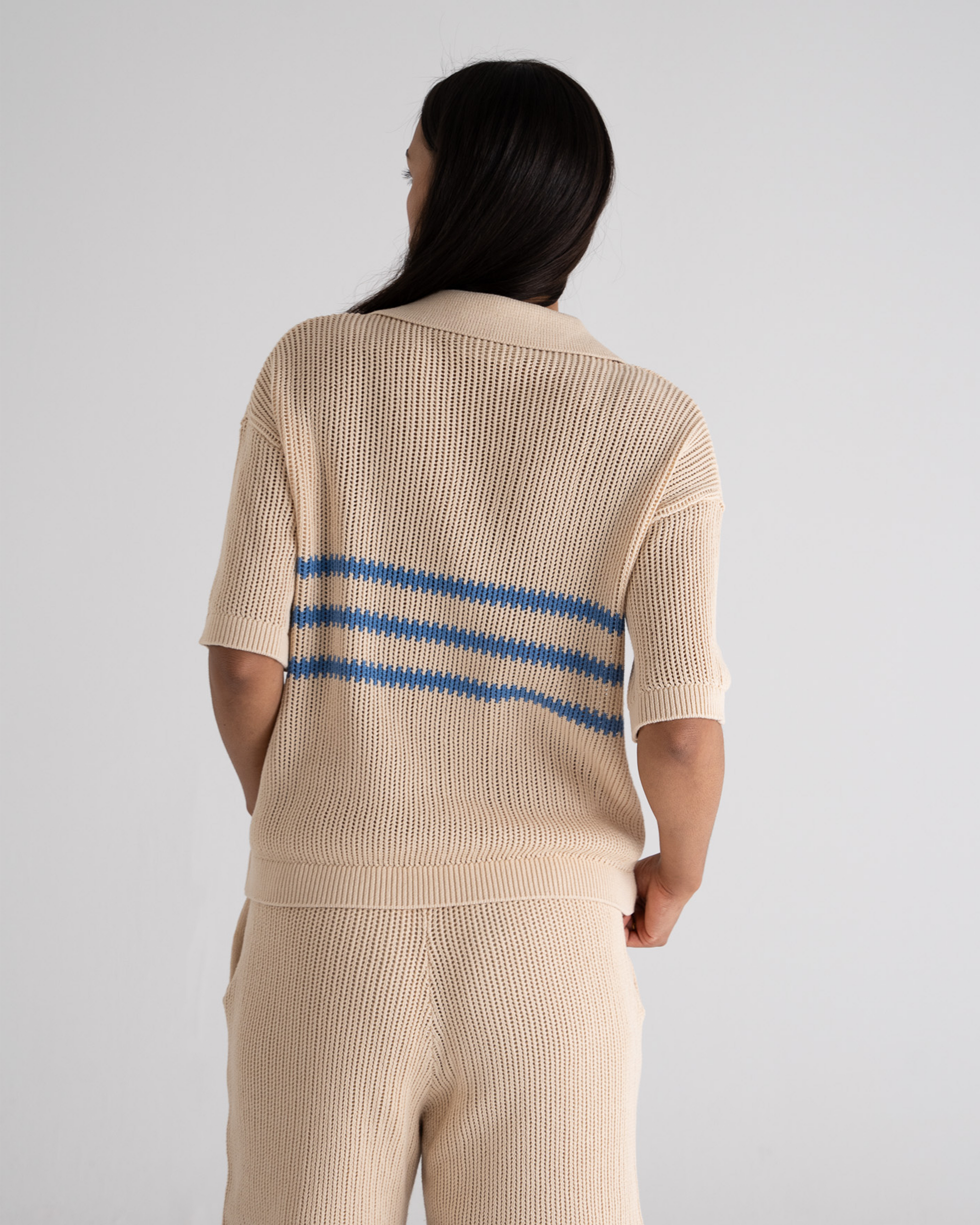 Resort Knitted Polo Blue
