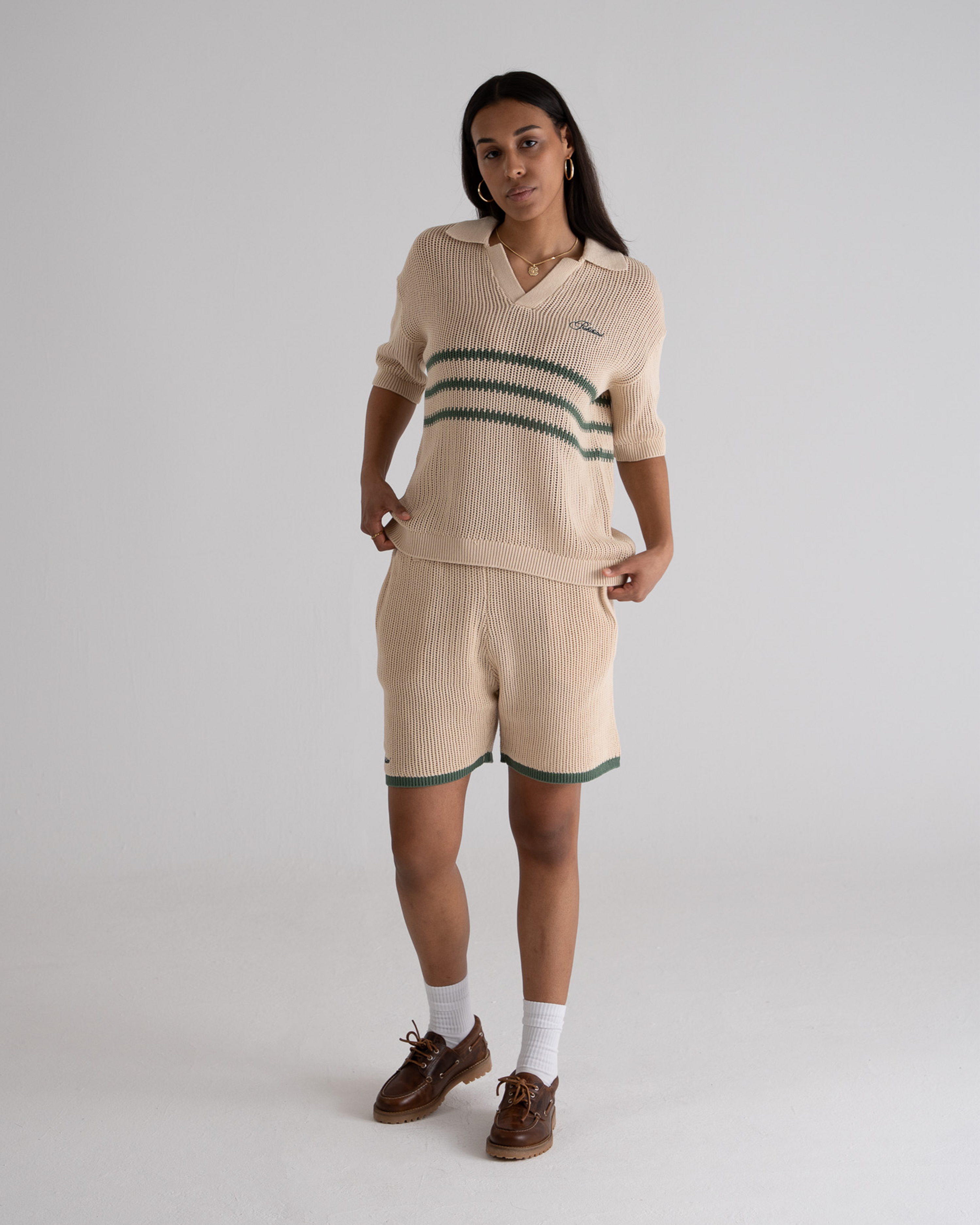 Resort Knitted Polo Green