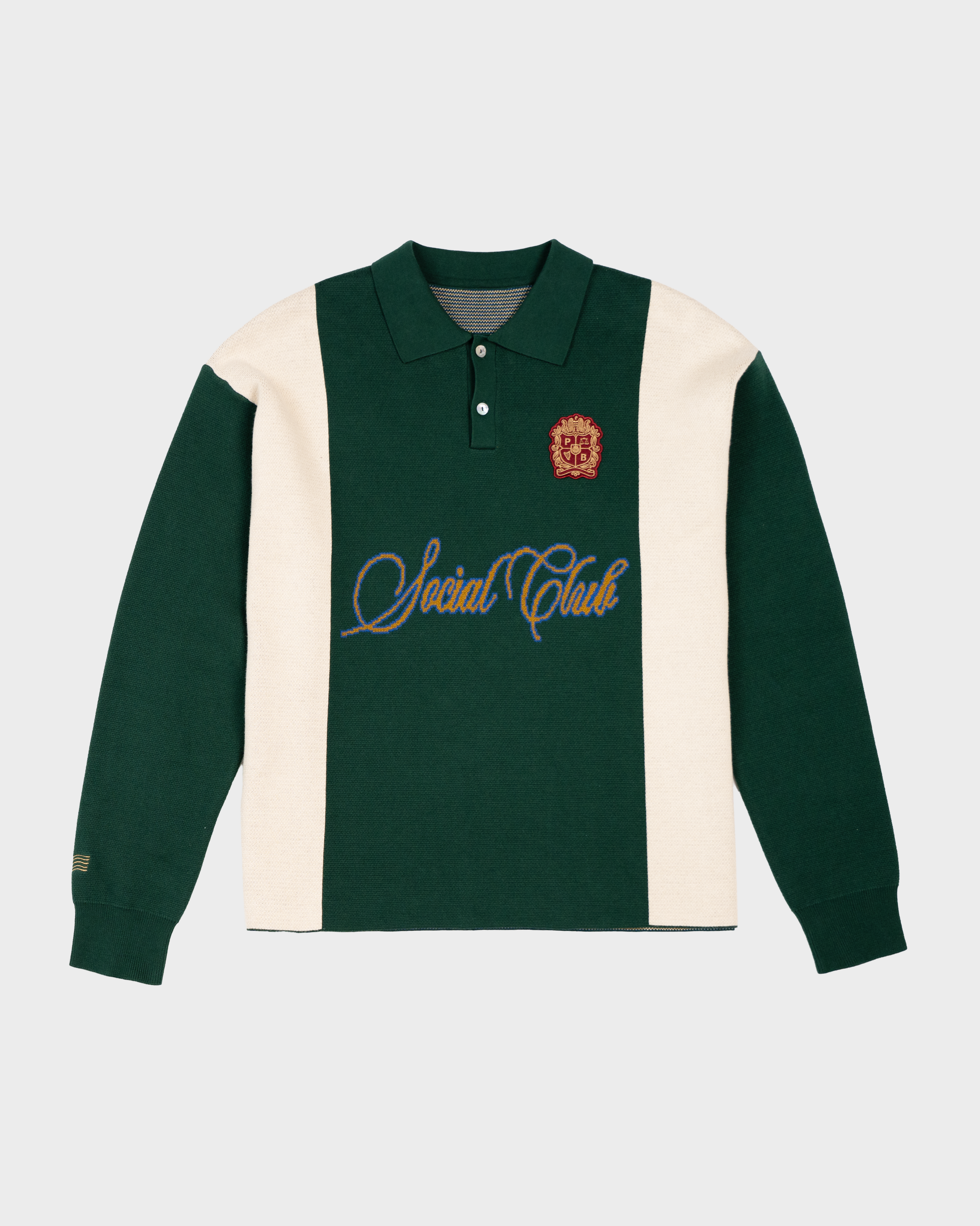 Contrast Clubhouse Knit Green