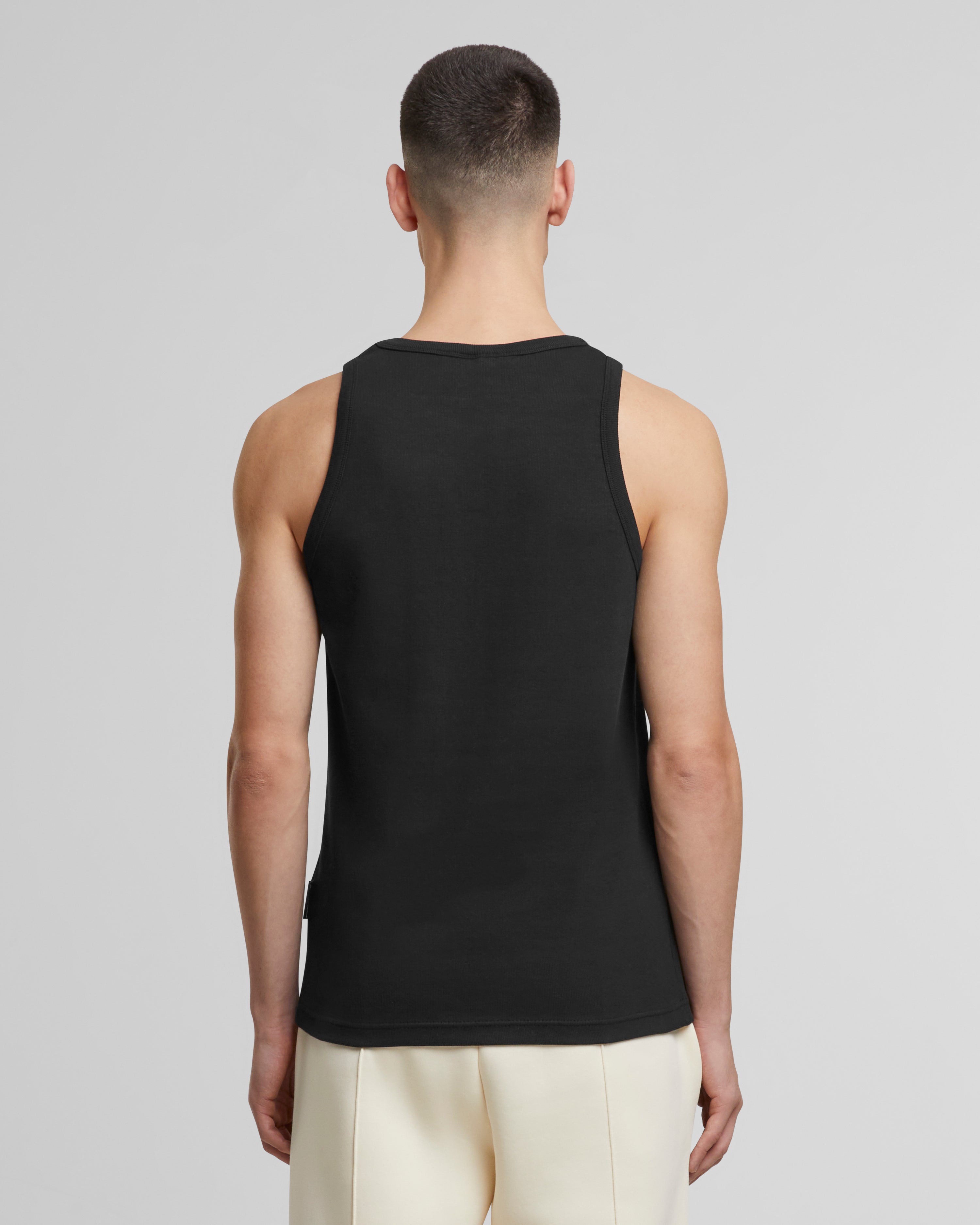 The Embroidery Tank Top Black