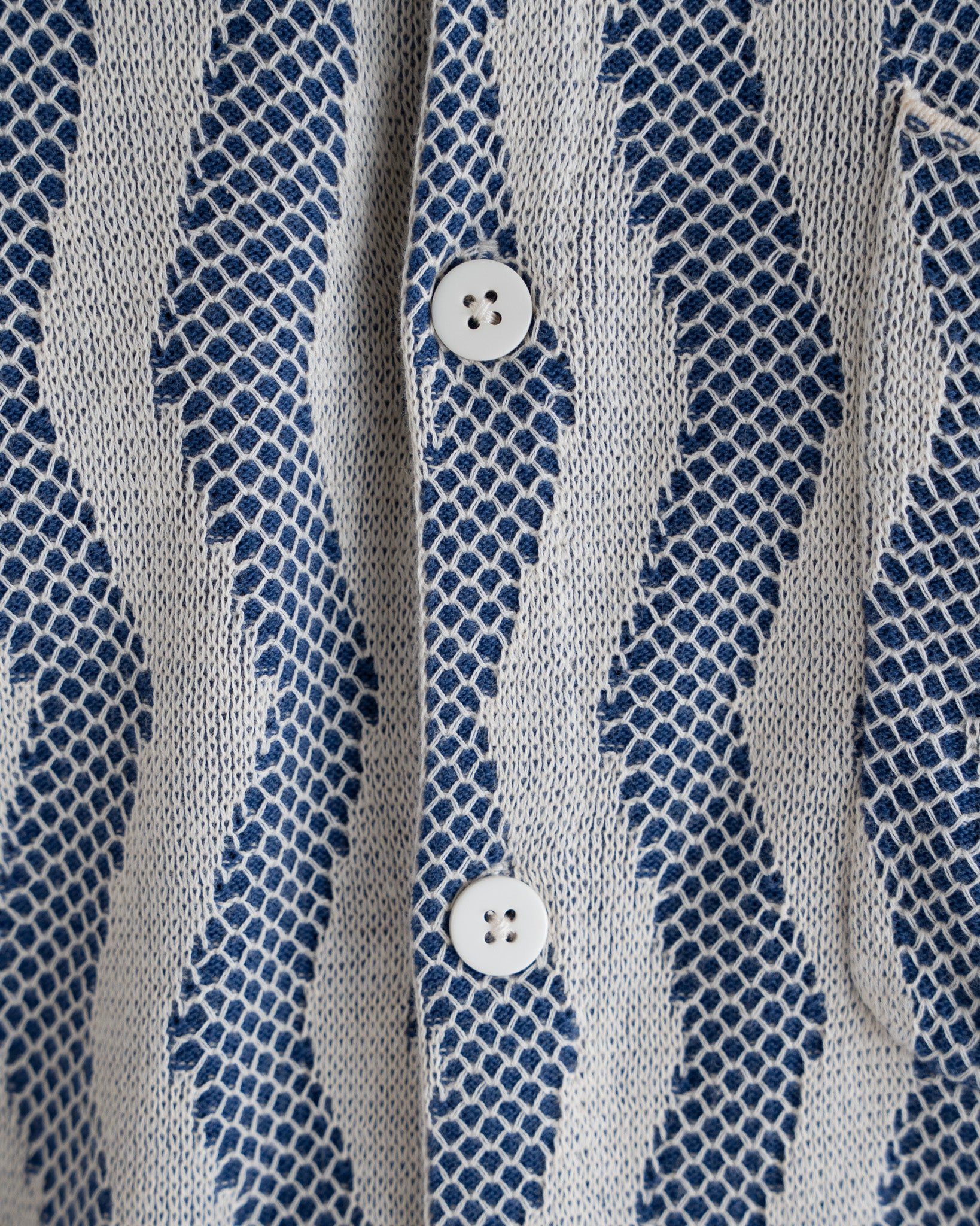 Zig Zag Knitted Shirt Blue