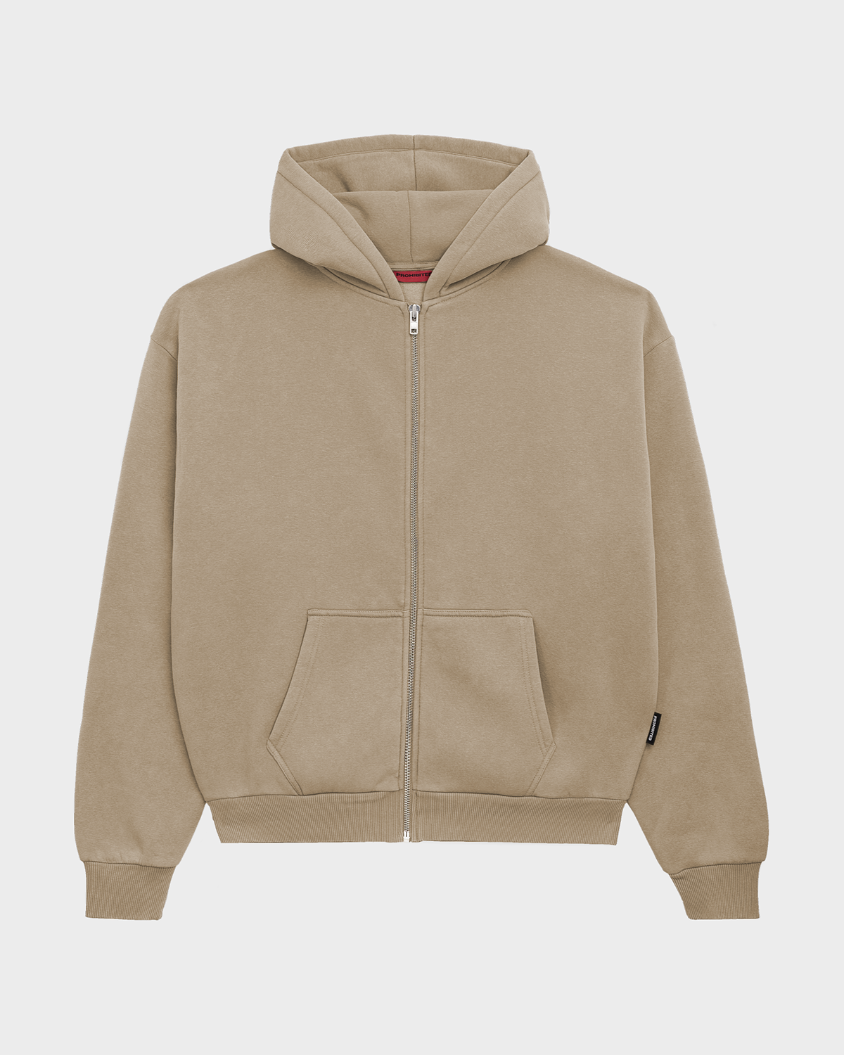 Zip Up Hoodie Oversized Brown Oversized Zip-through Hoodie Dark