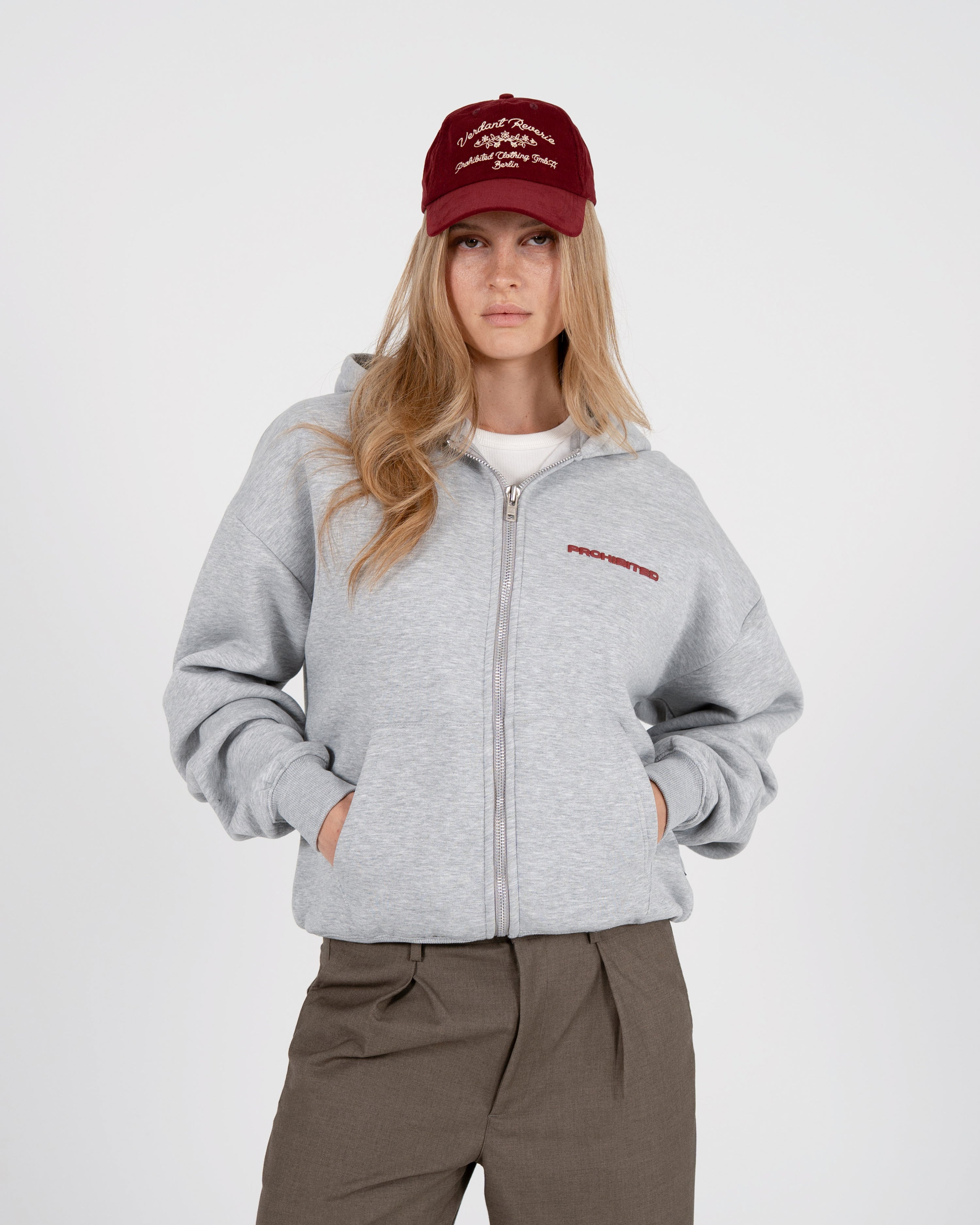 10119 Zip-Hoodie Grey Melange