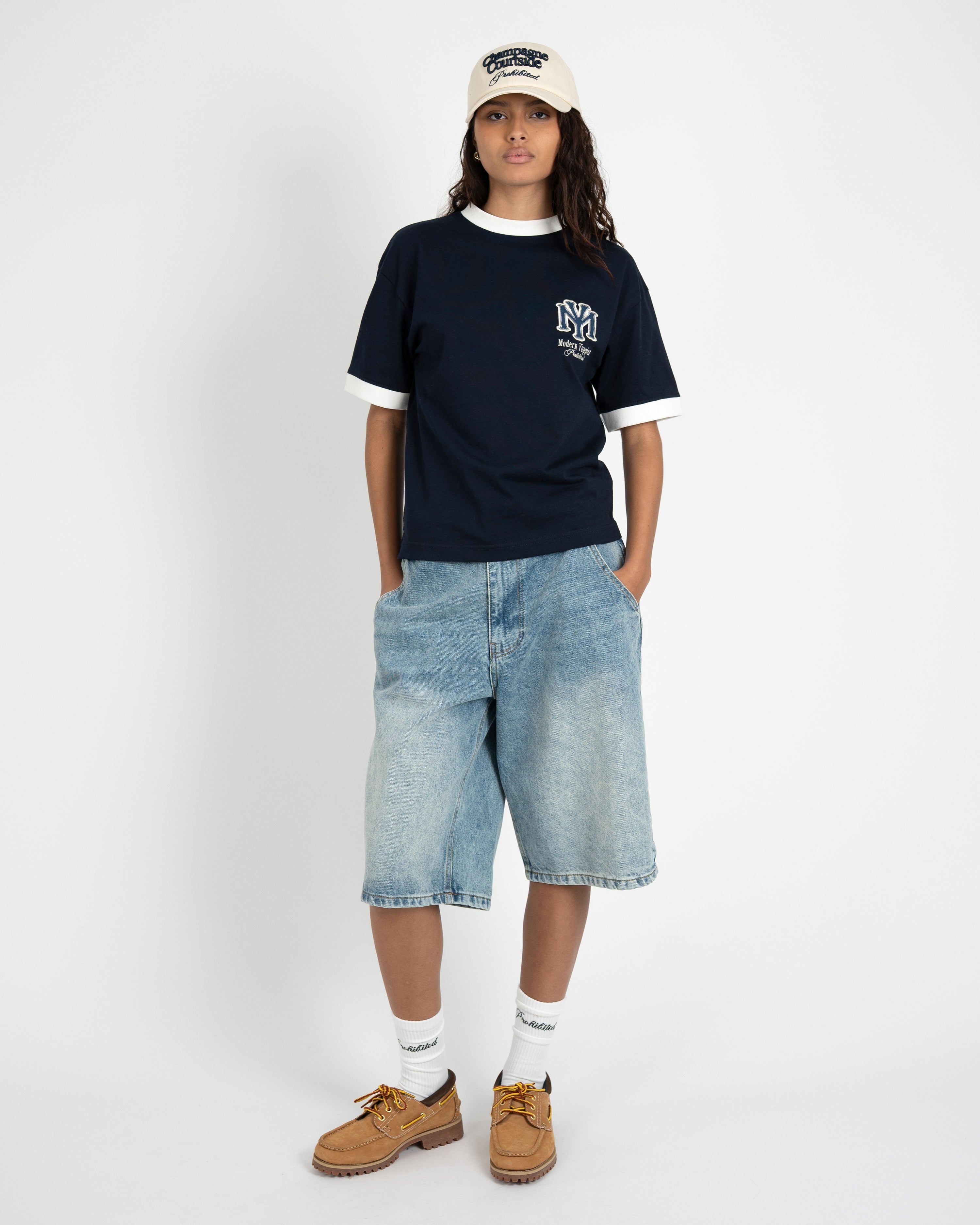 Modern Yuppies Contrast Tee Deep Blue
