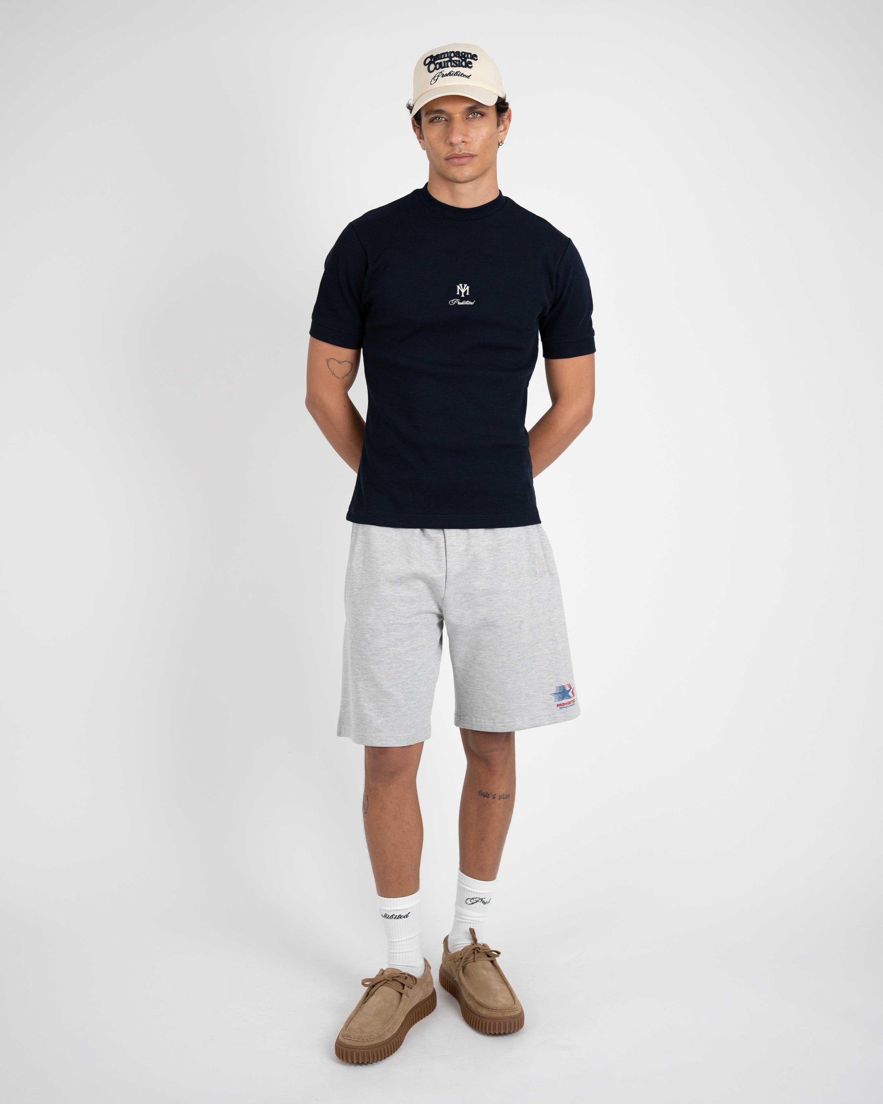 Outline Slim Tee Deep Blue