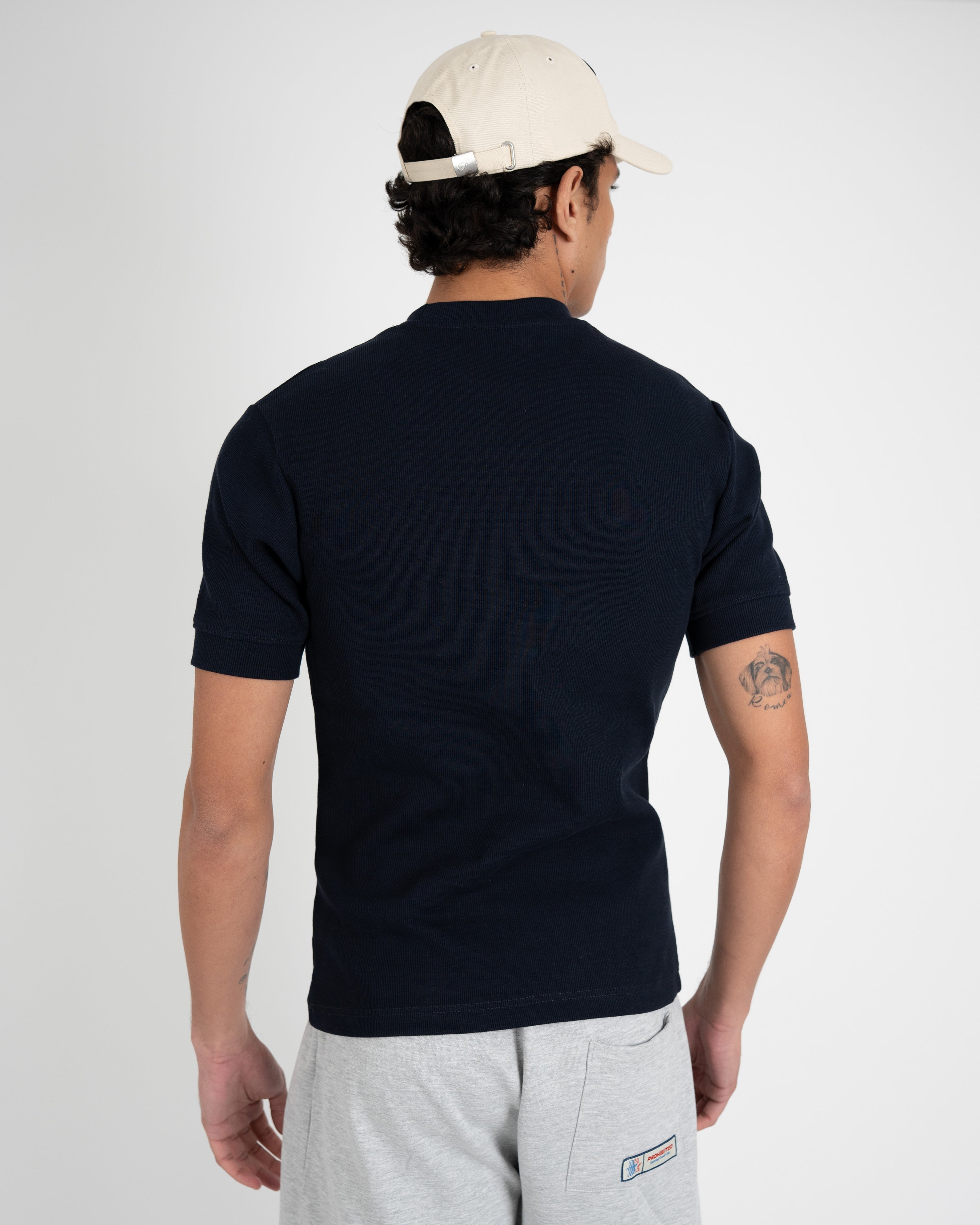 Outline Slim Tee Deep Blue
