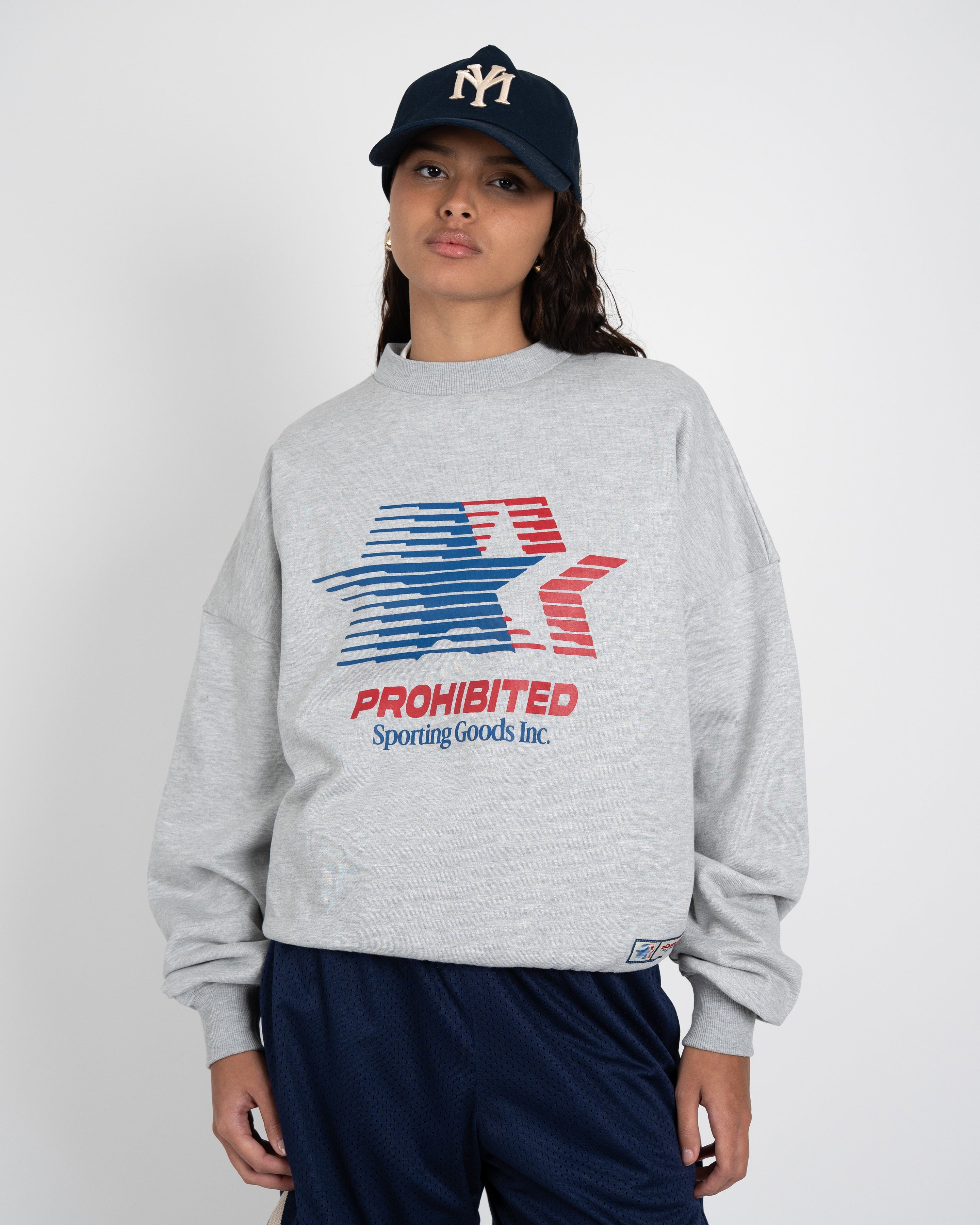 Sporting Goods Crew Neck Grey Melange