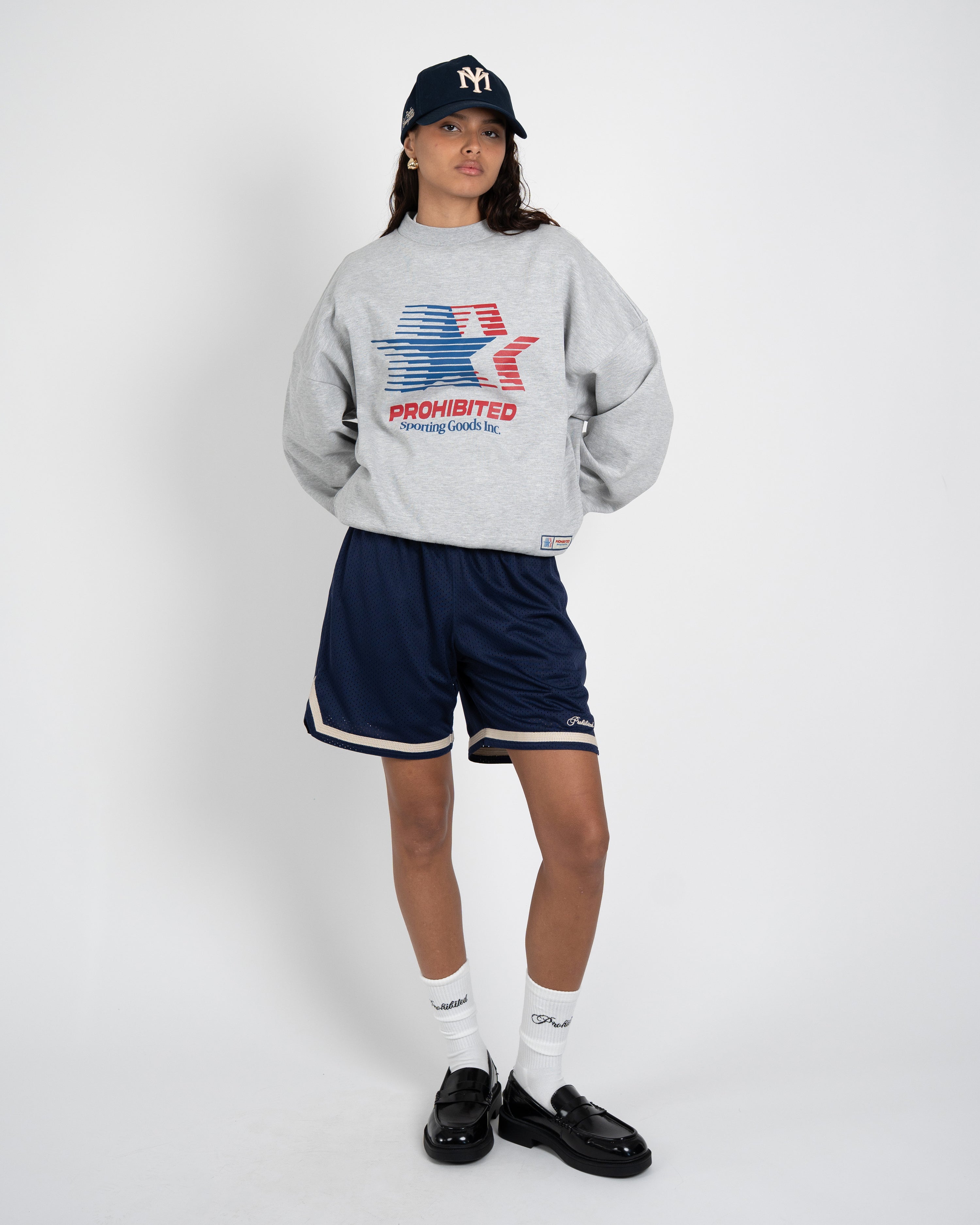 Sporting Goods Crew Neck Grey Melange