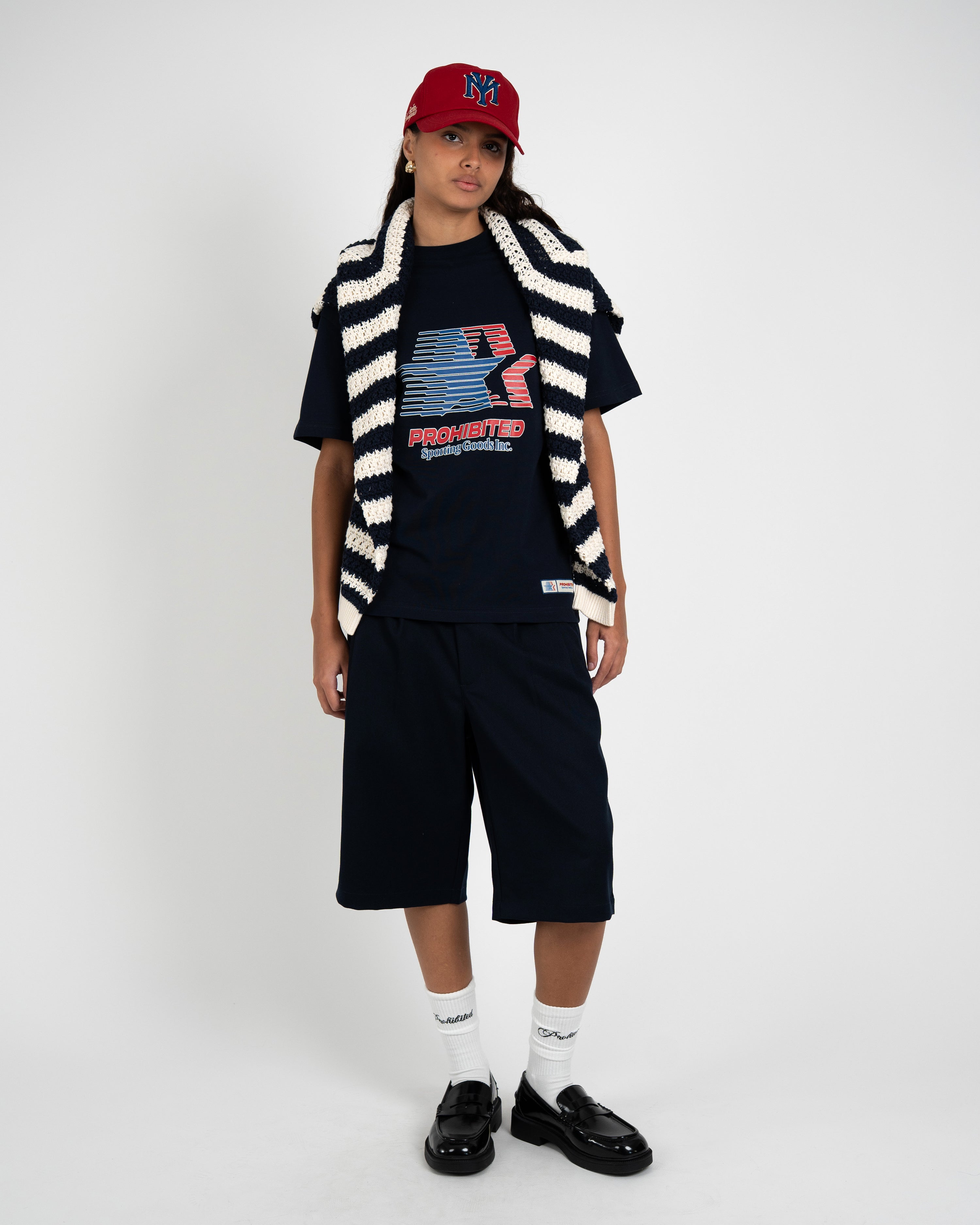 Newport Pleated Shorts Navy