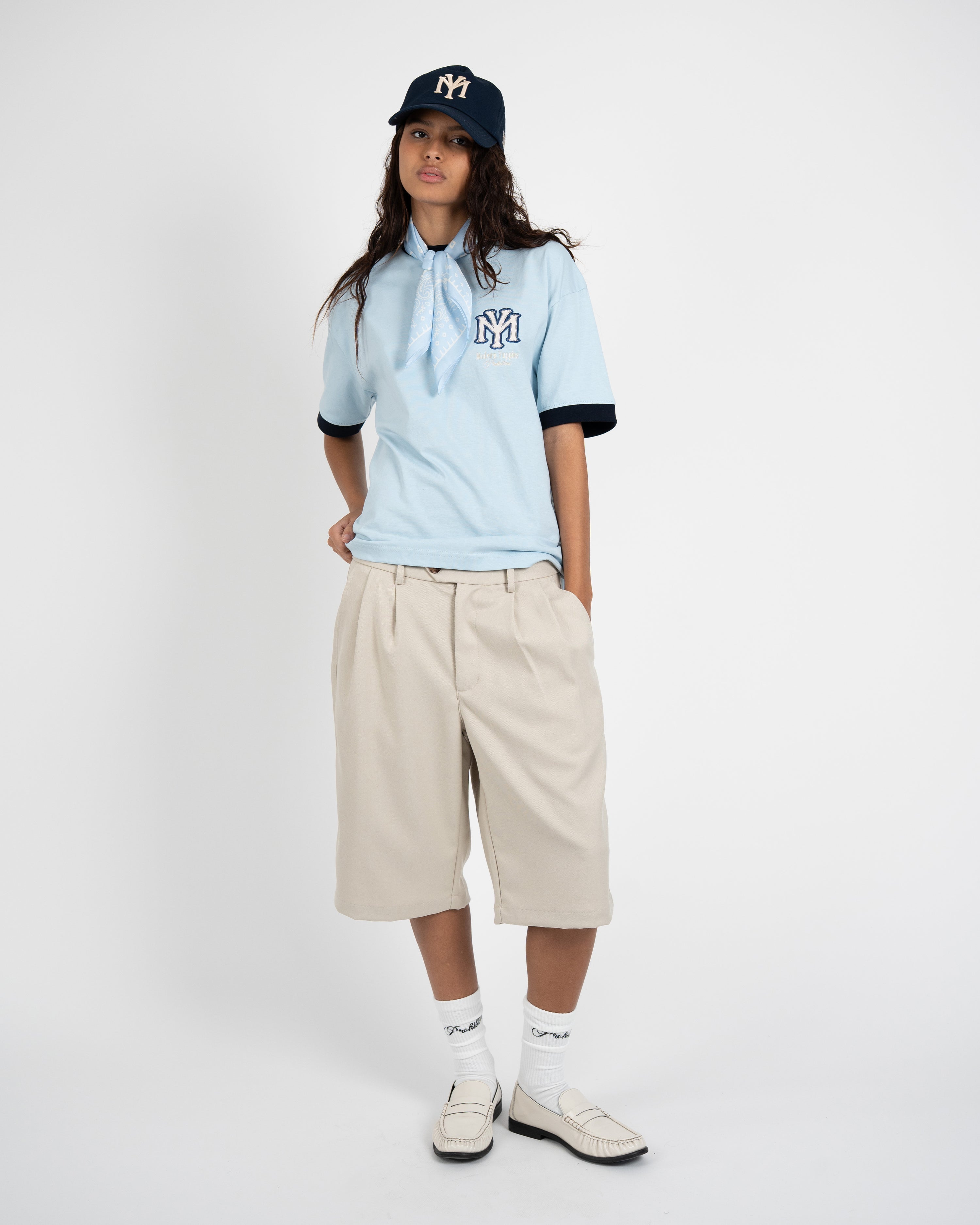 Newport Pleated Shorts Cream