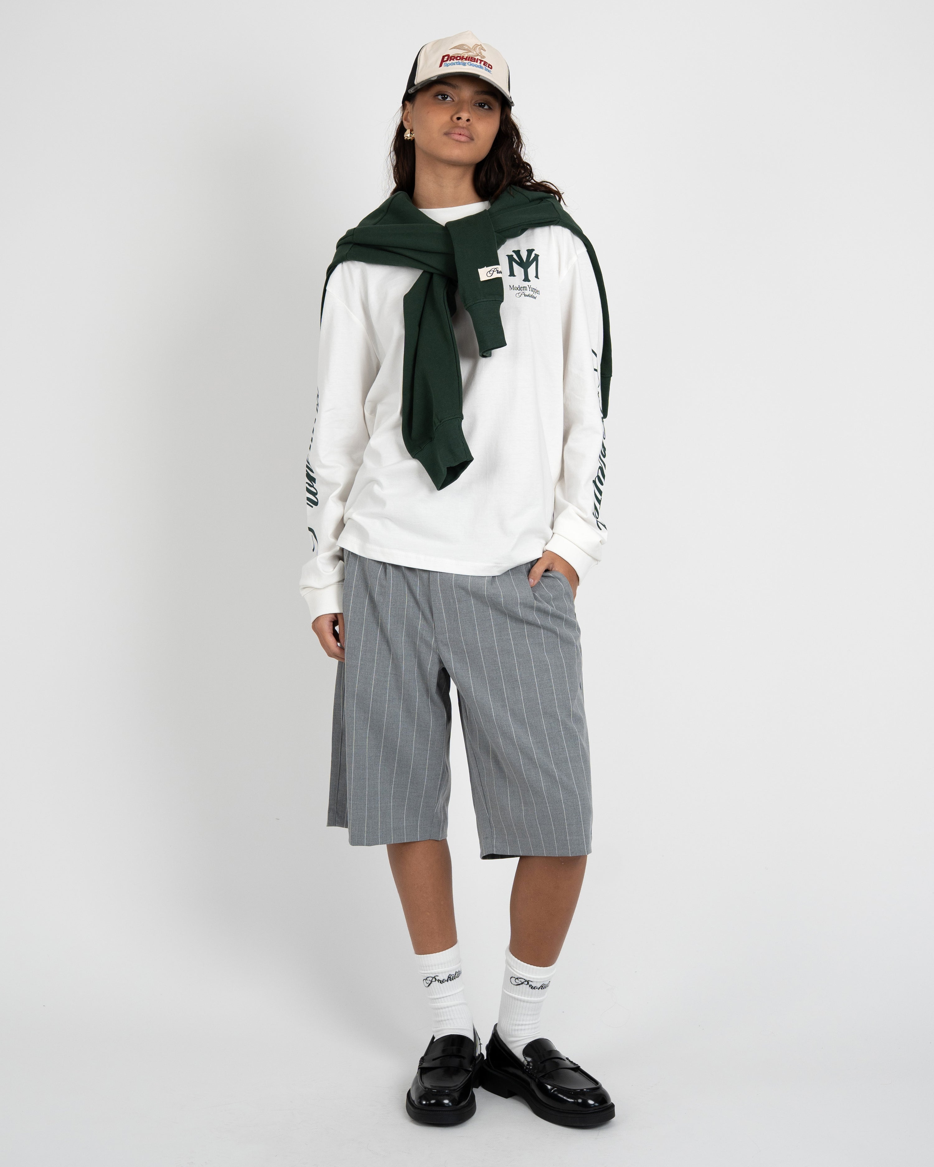 Newport Pleated Shorts Grey