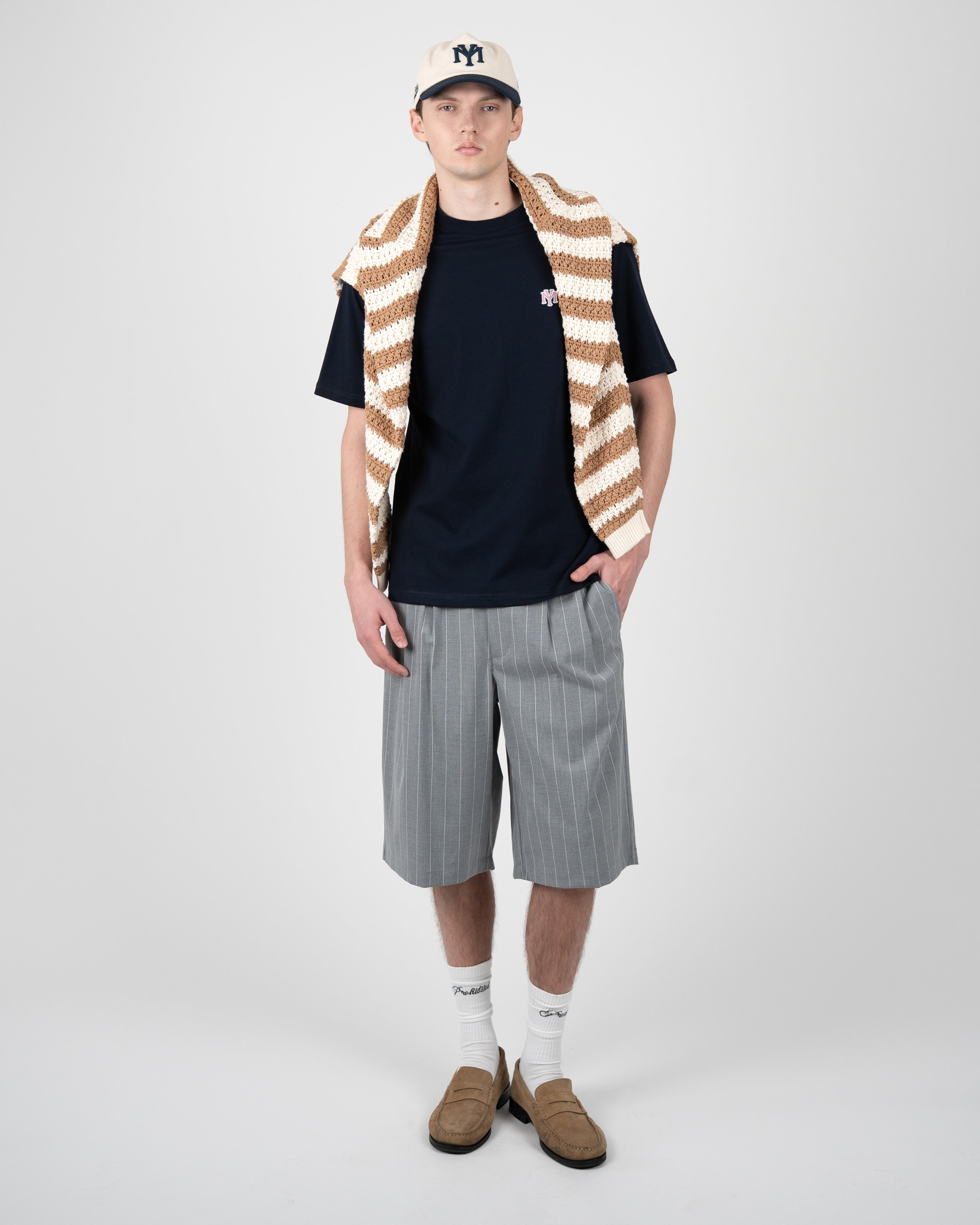 Newport Pleated Shorts Grey