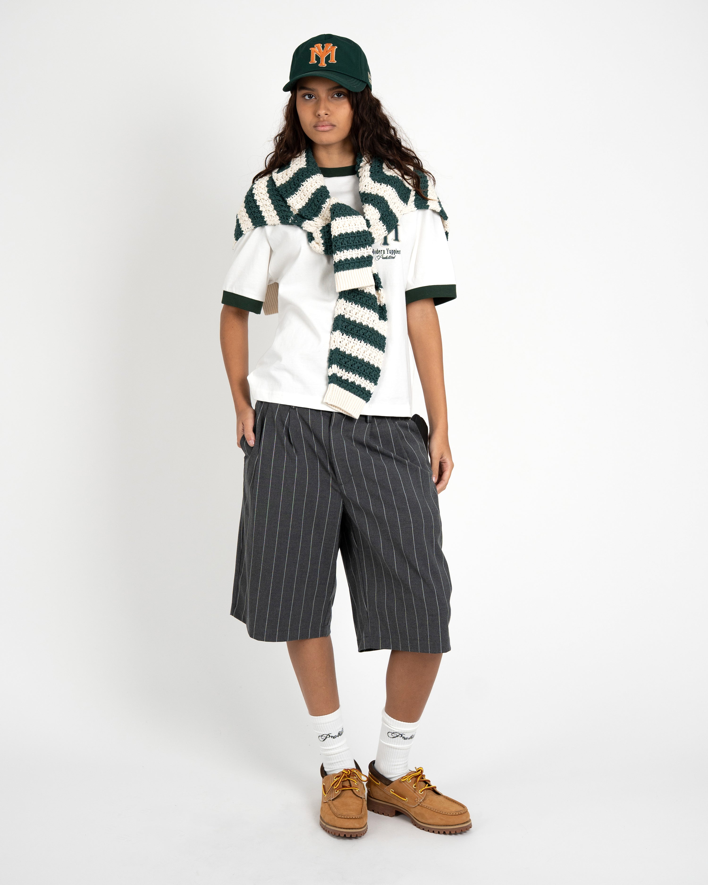 Newport Pleated Shorts Dark Grey