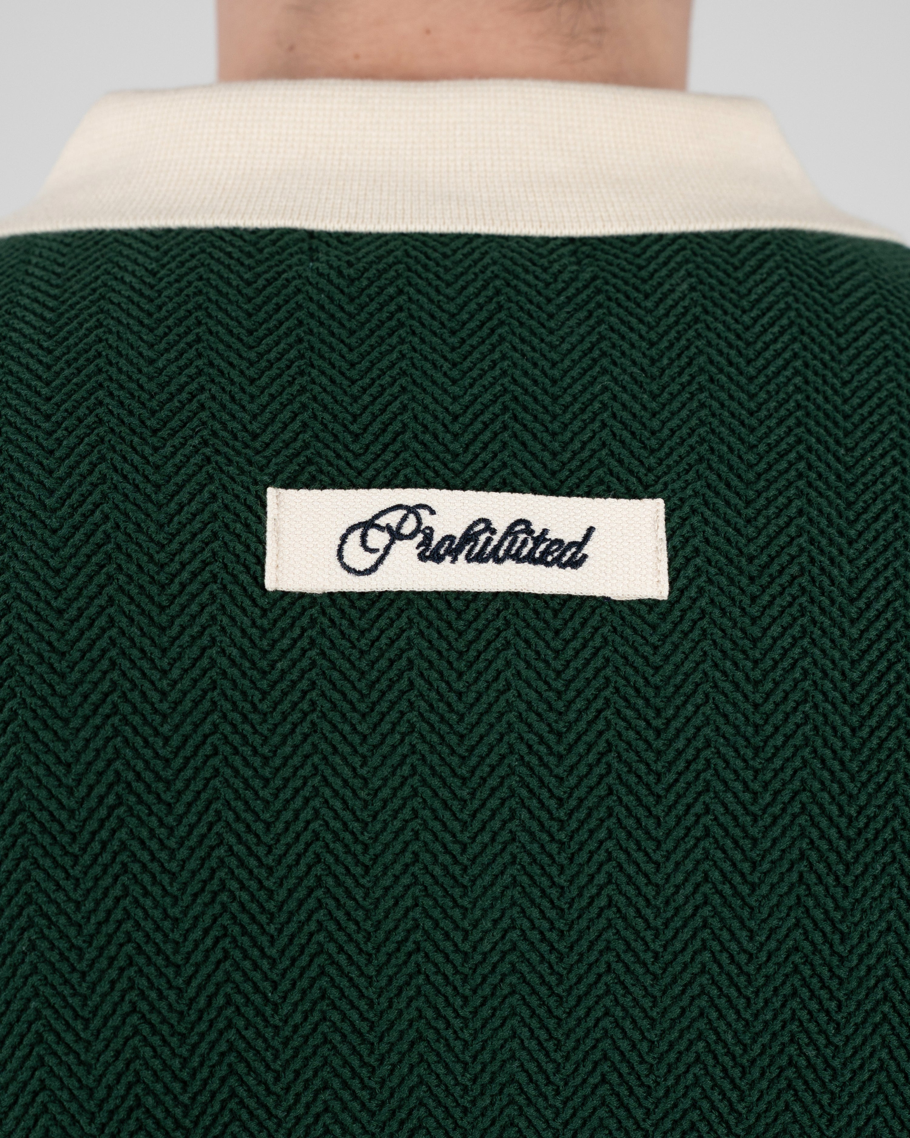 Off Season Knit Polo Dark Green
