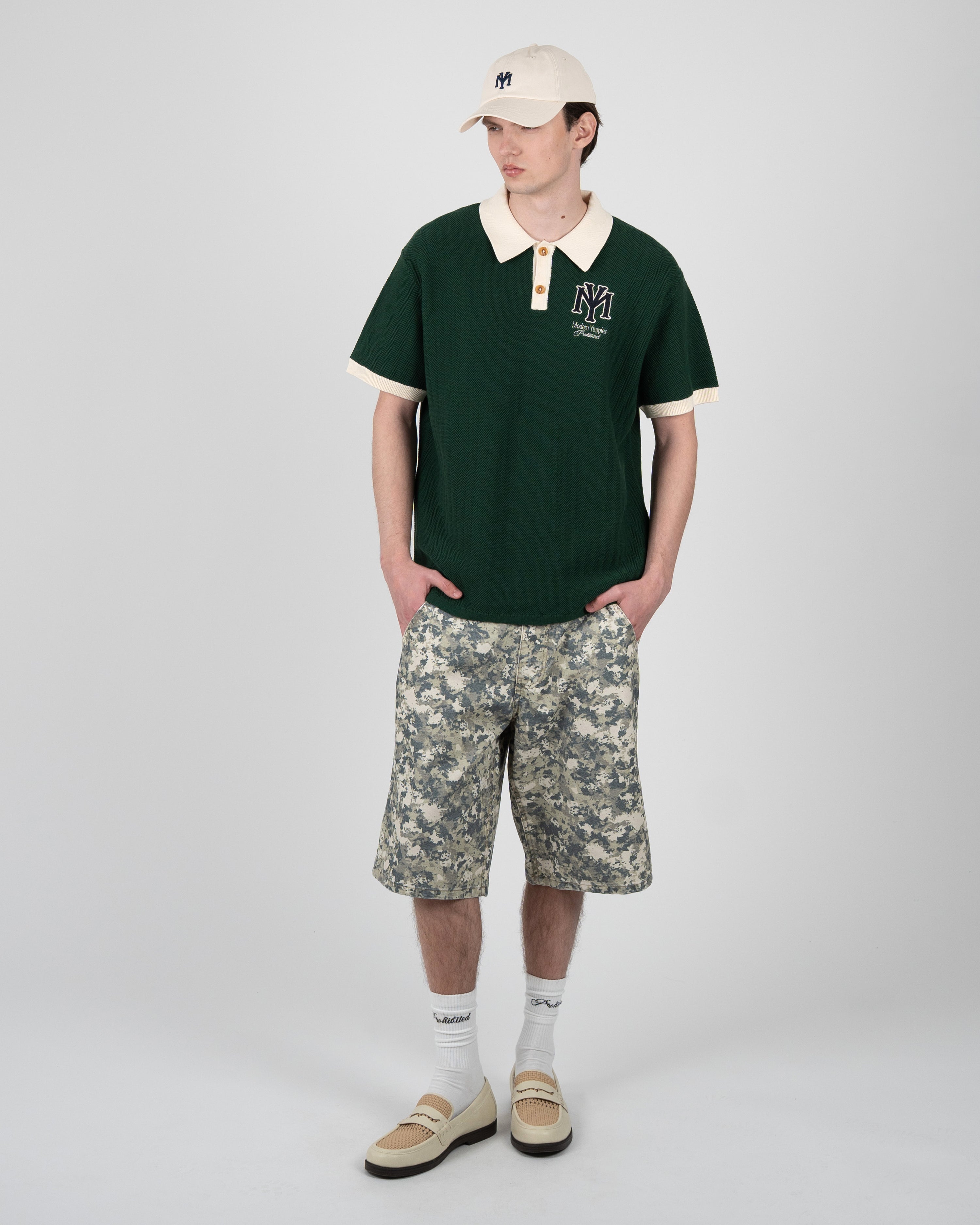 Off Season Knit Polo Dark Green
