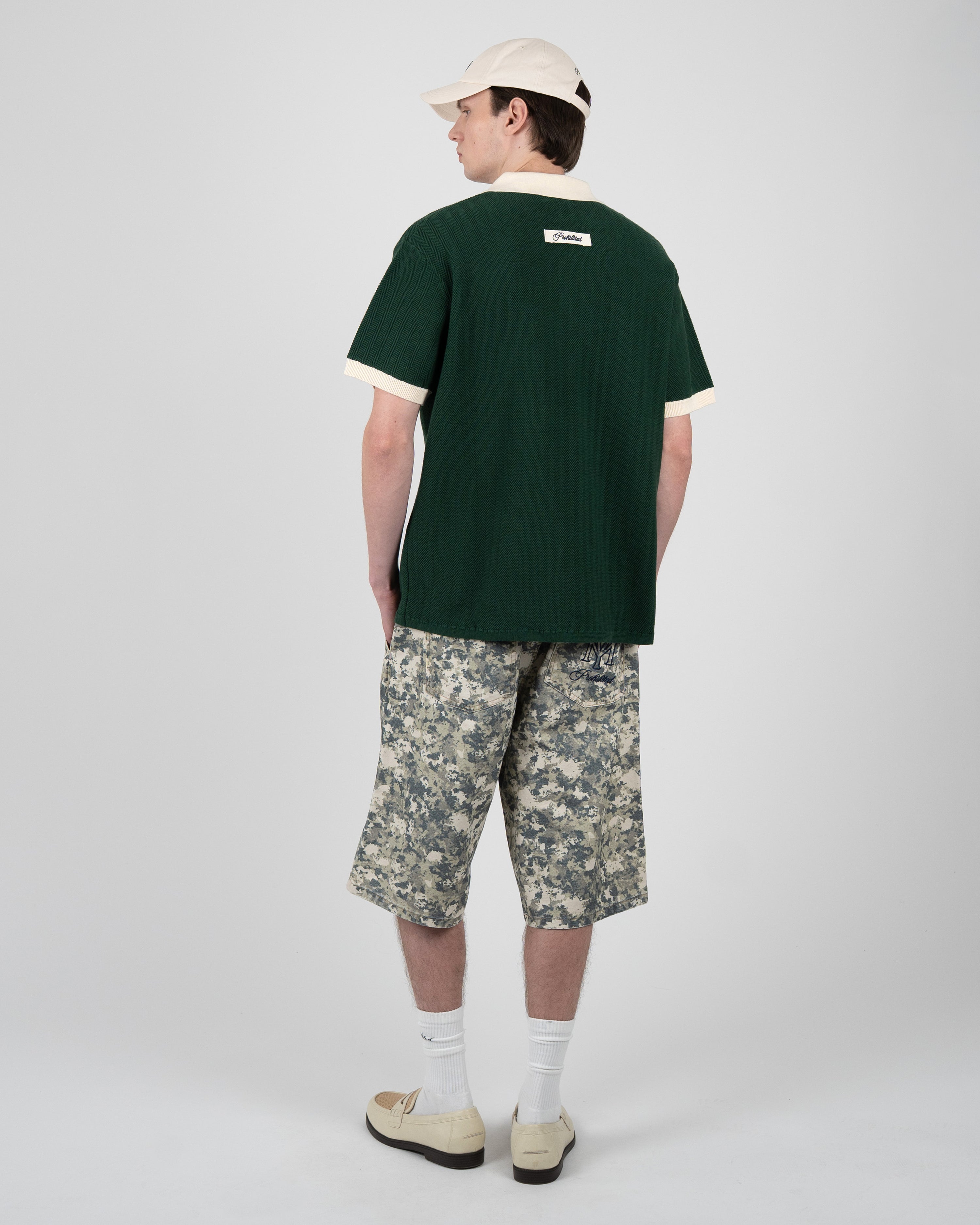 Off Season Knit Polo Dark Green