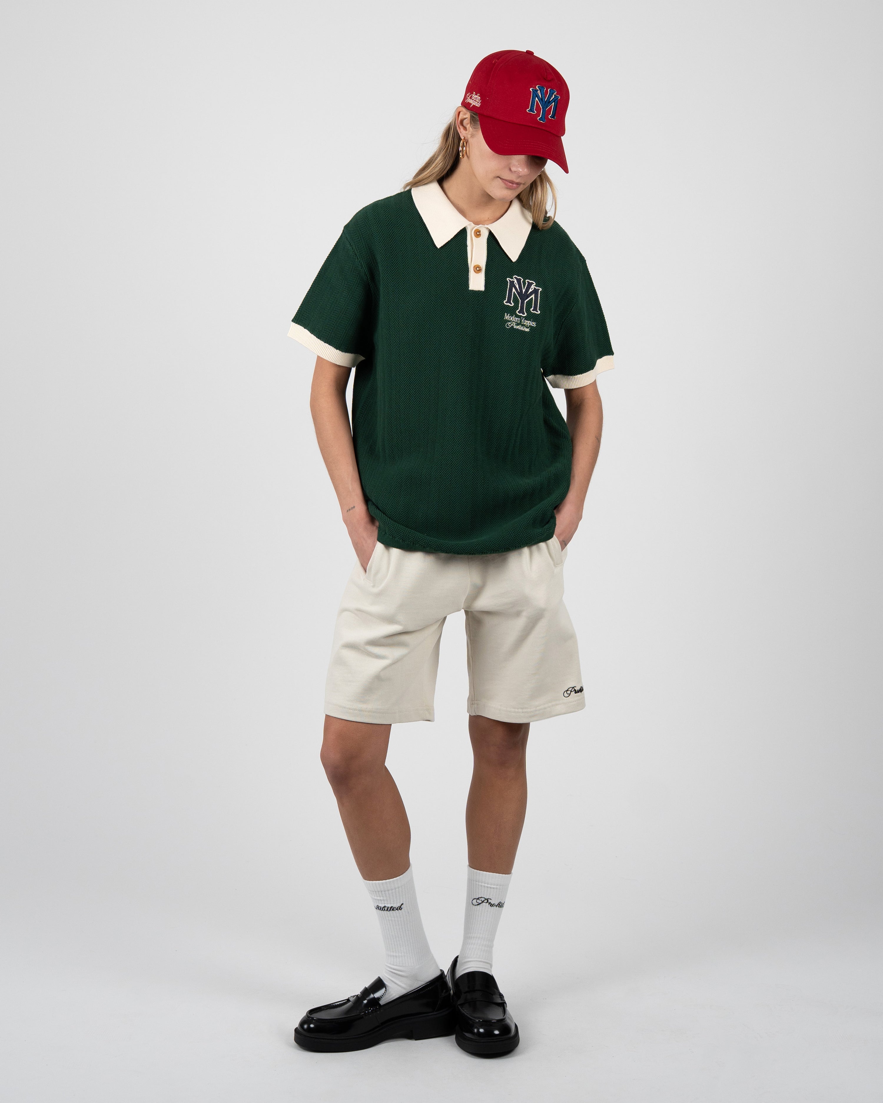 Off Season Knit Polo Dark Green