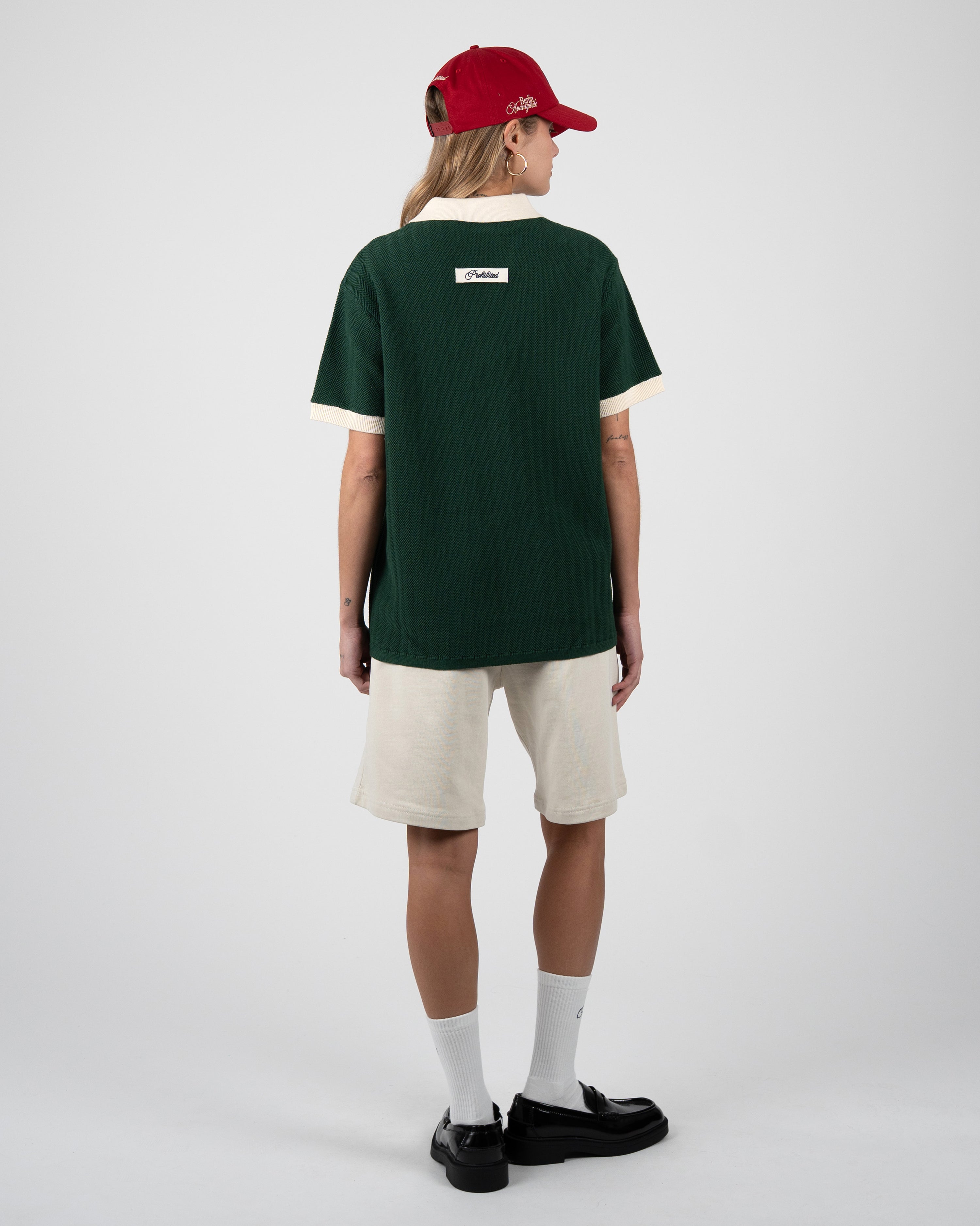 Off Season Knit Polo Dark Green