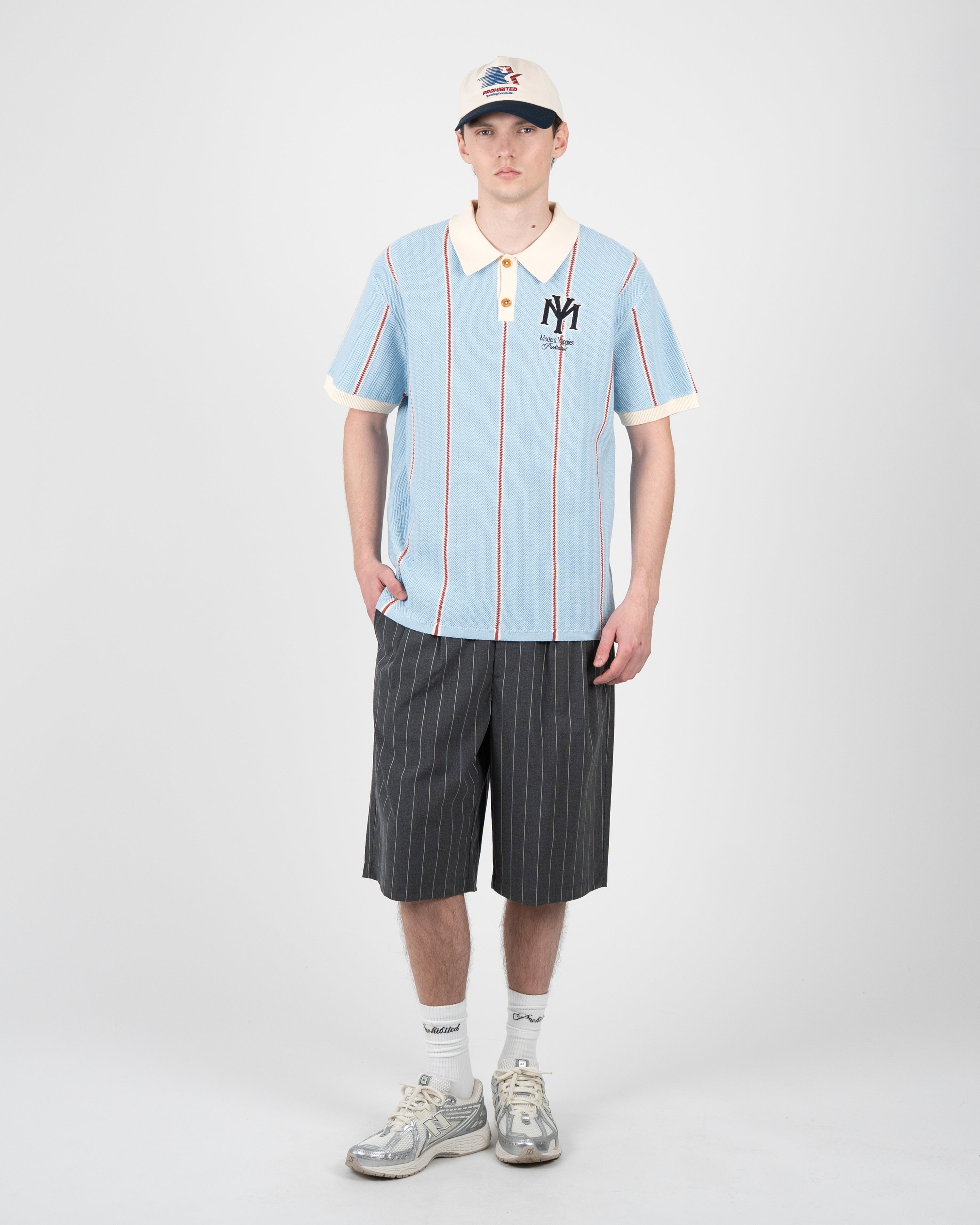 Off Season Knit Polo Blue