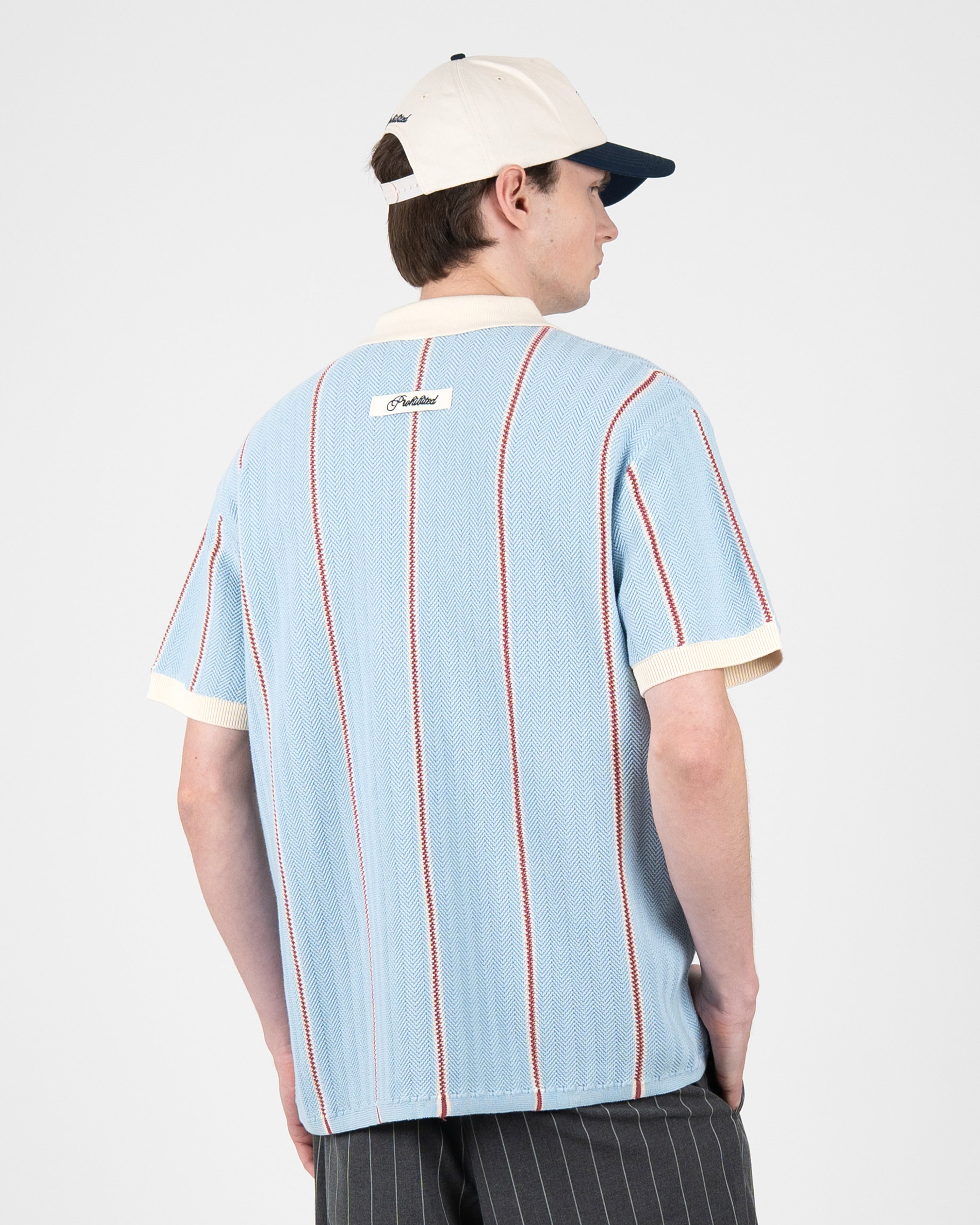Off Season Knit Polo Blue