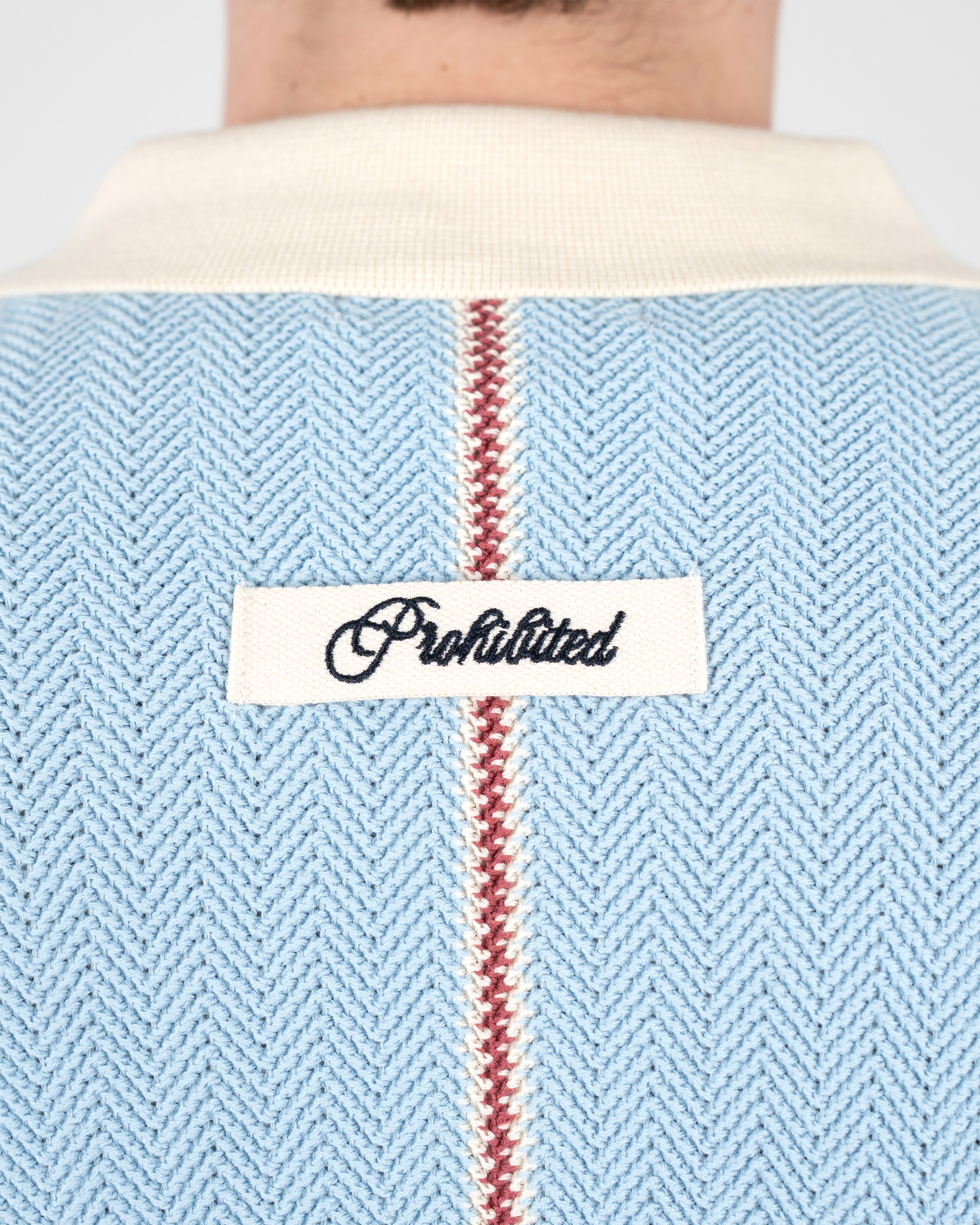 Off Season Knit Polo Blue