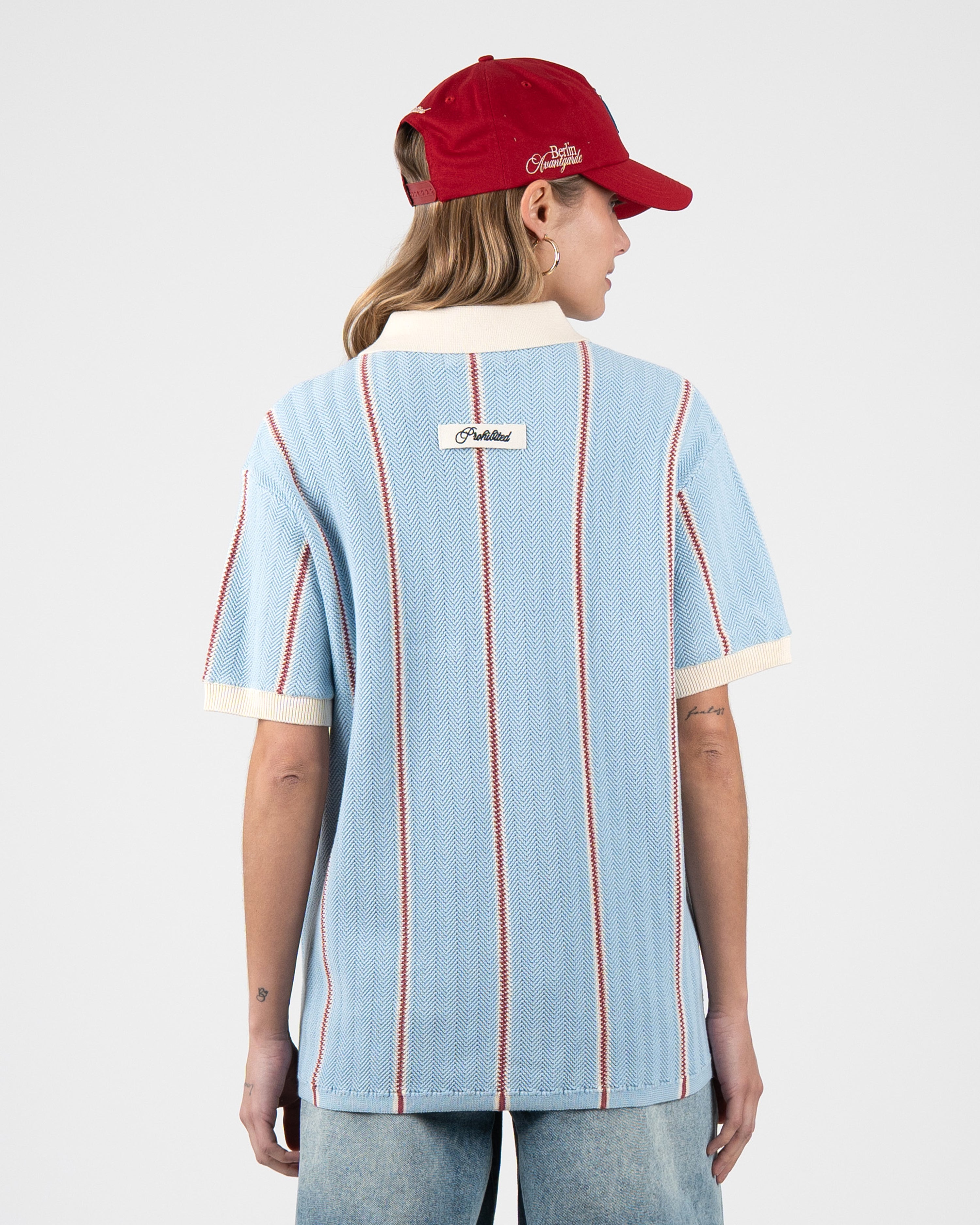 Off Season Knit Polo Blue