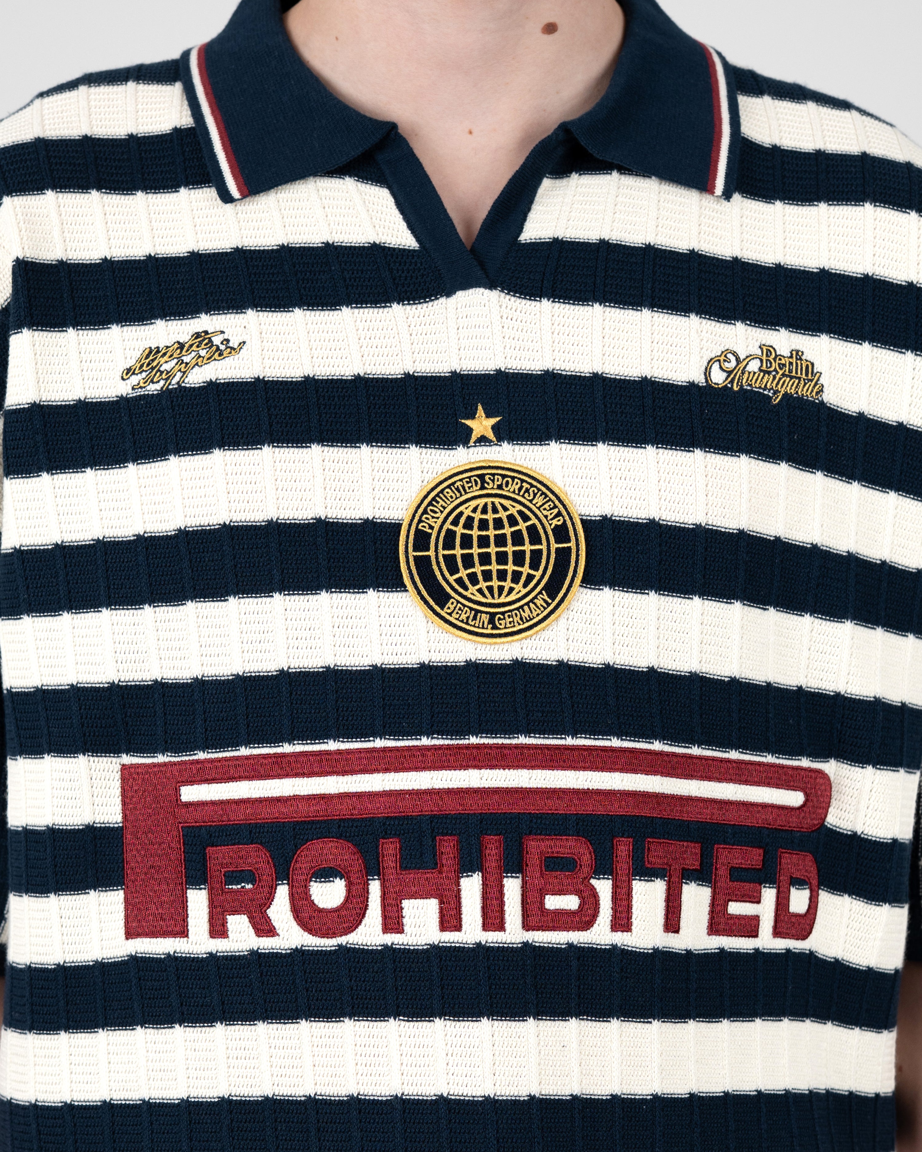 Segment Knit Trikot Navy