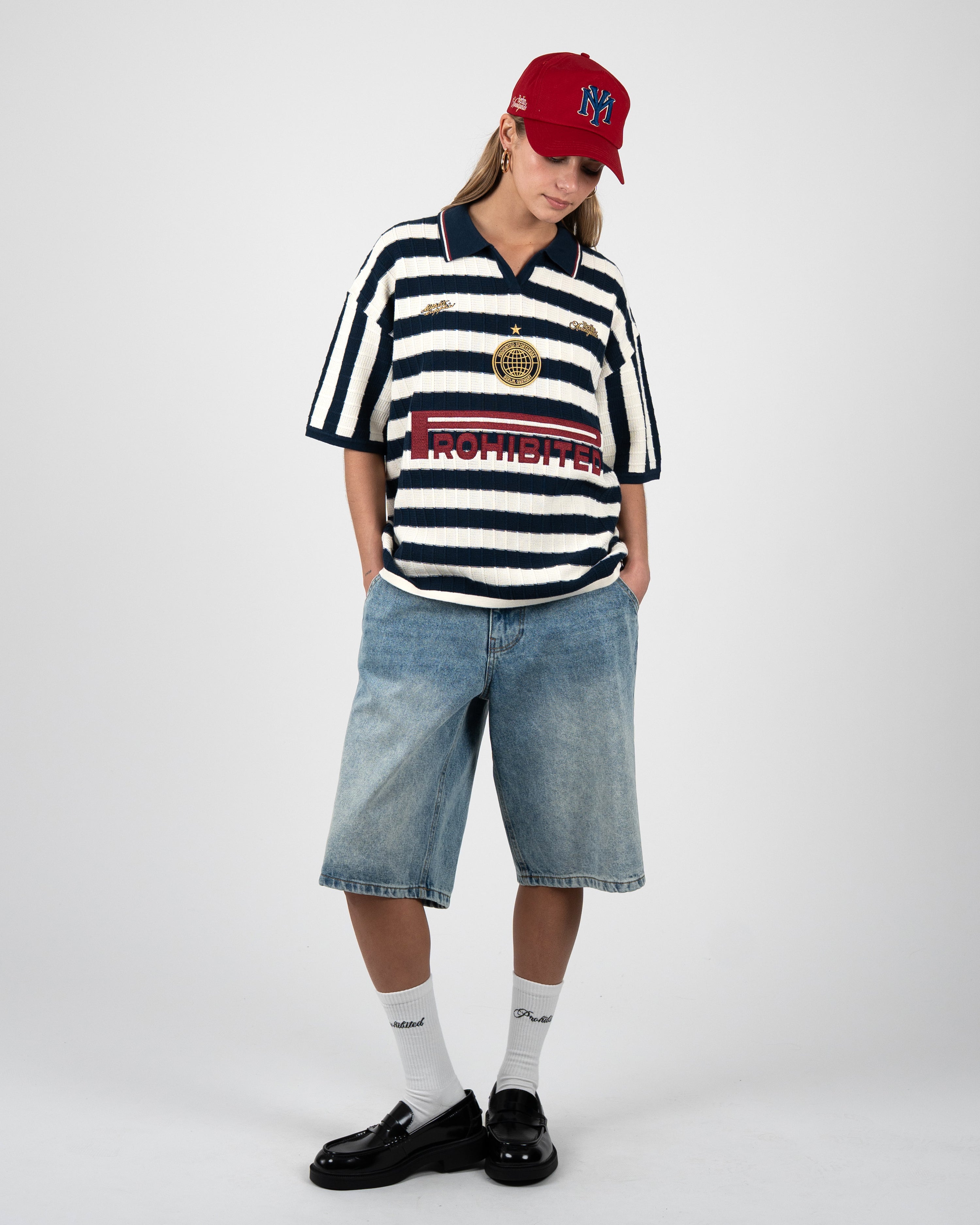 Segment Knit Trikot Navy