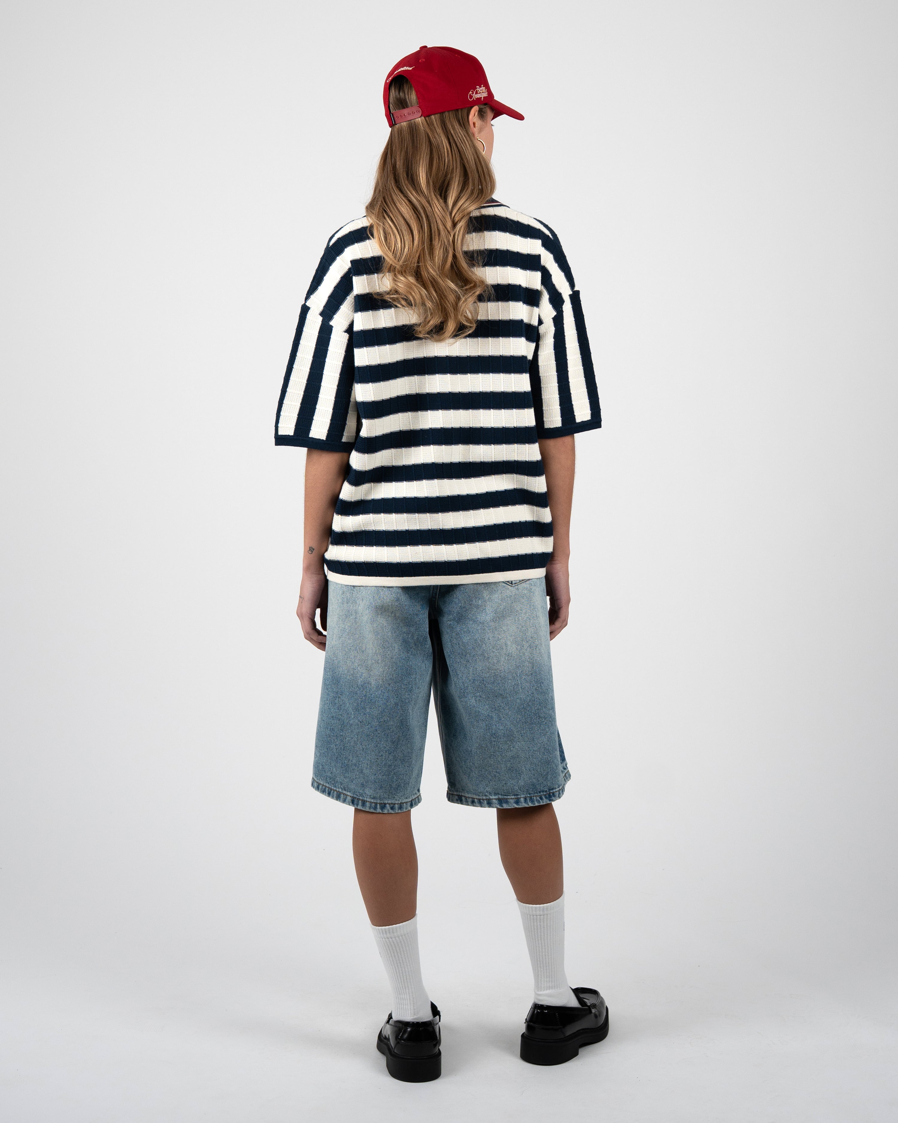 Segment Knit Trikot Navy