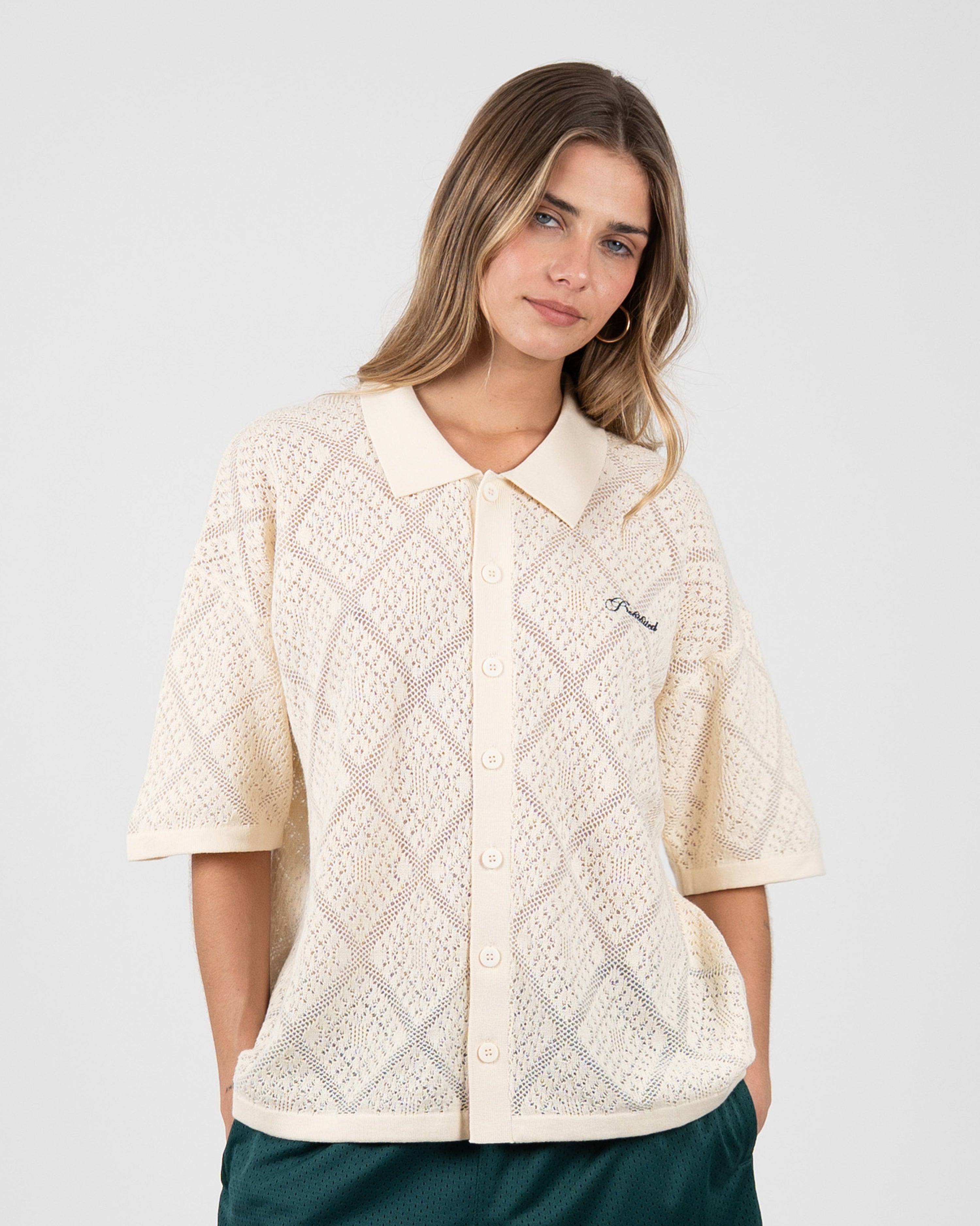 Silent Bay Lace Shirt White