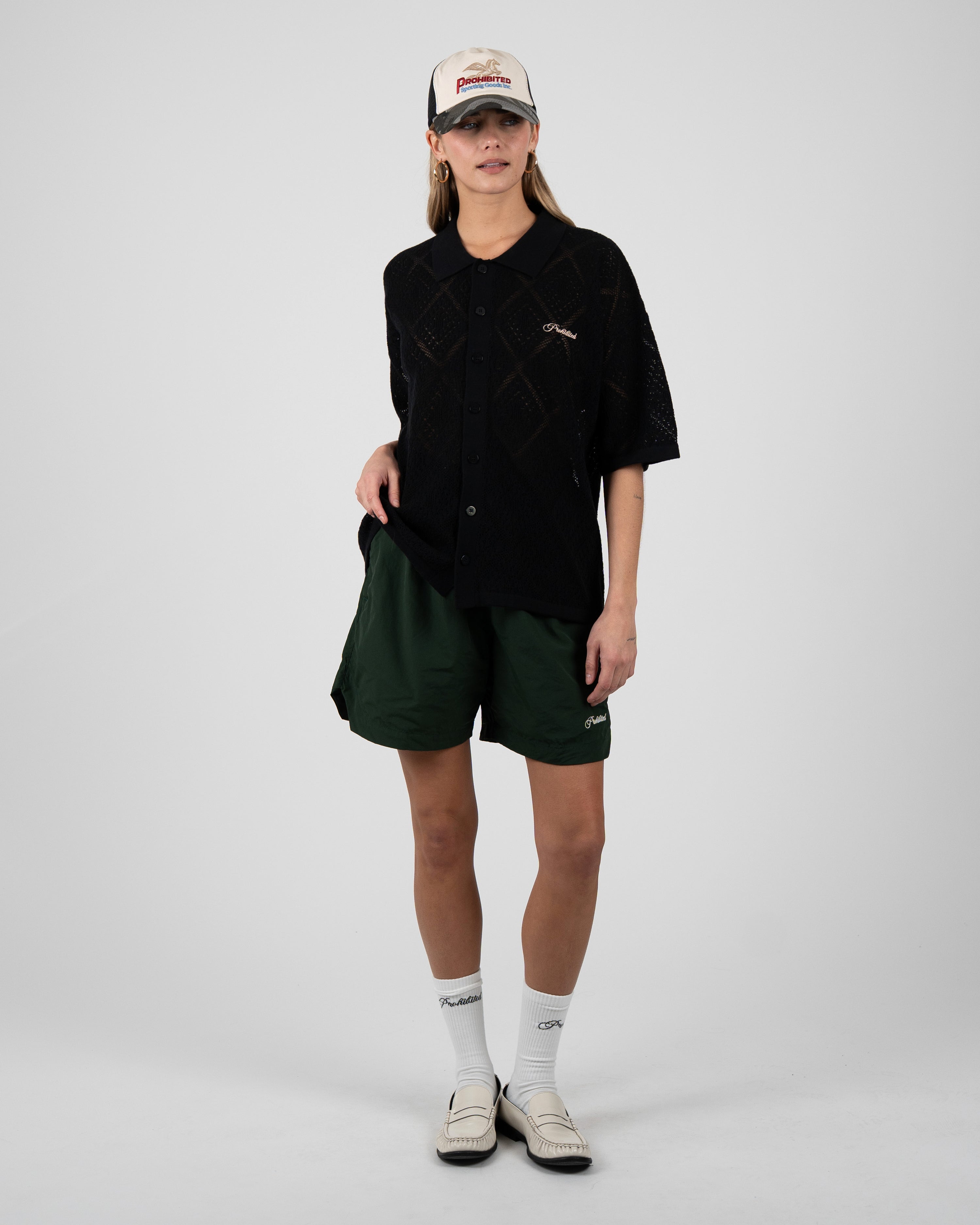 Silent Bay Lace Shirt Black