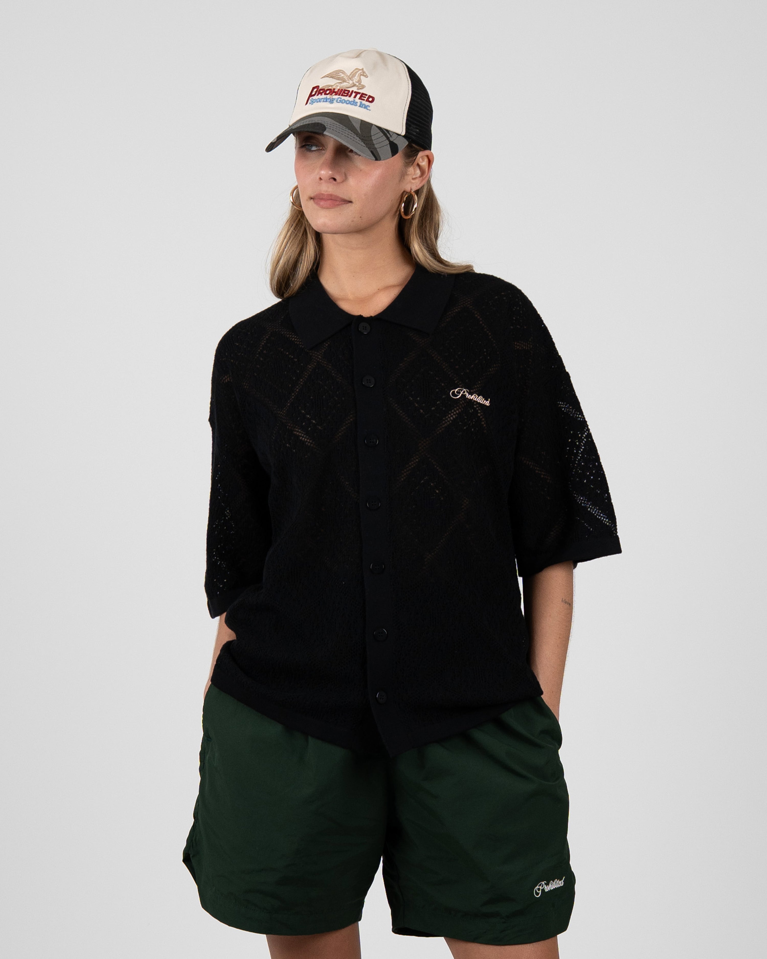 Silent Bay Lace Shirt Black