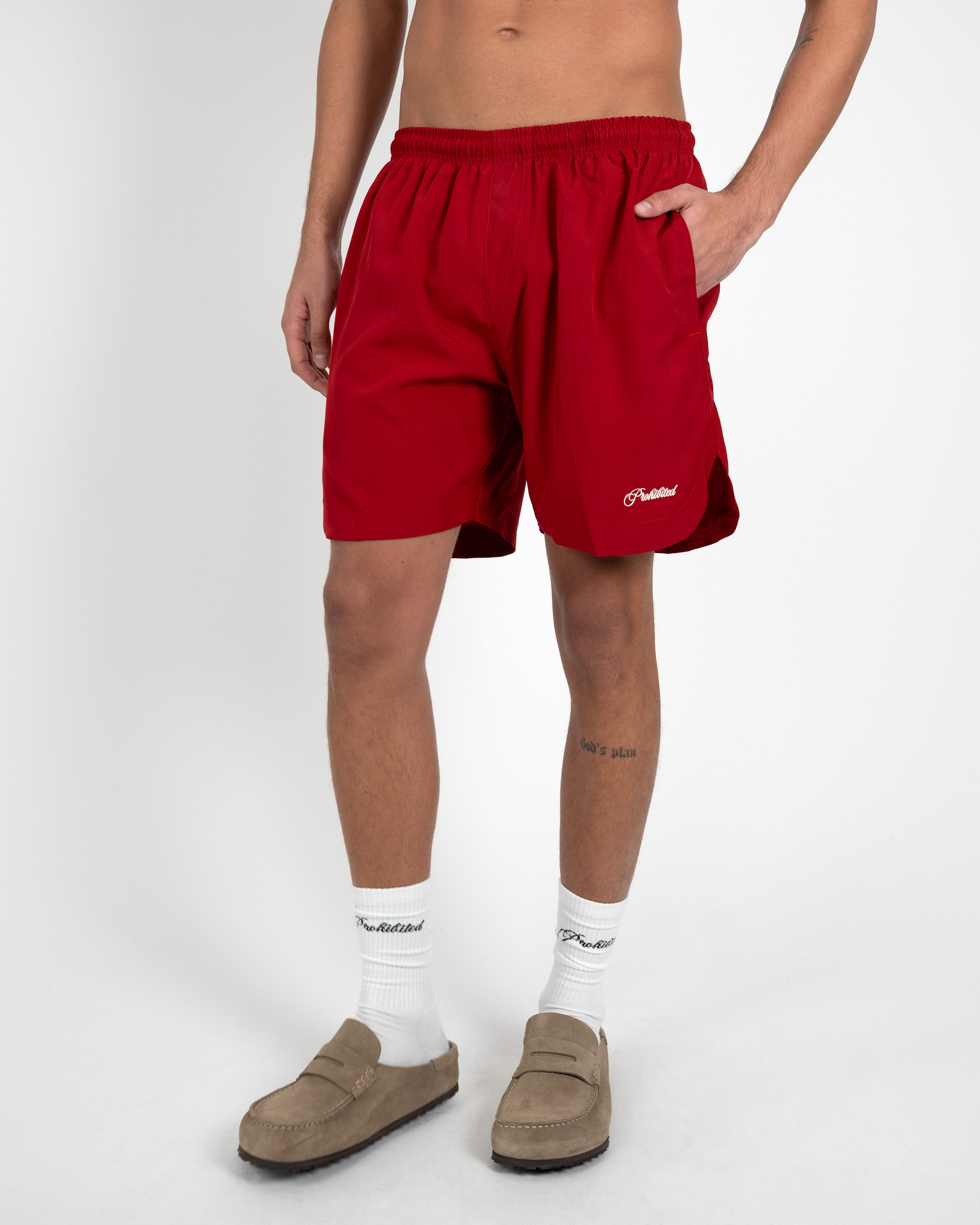 Poolside Swim Shorts Red
