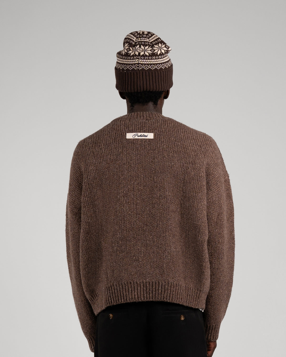 Alpine Cabin Wool Knit Sweater | Brown