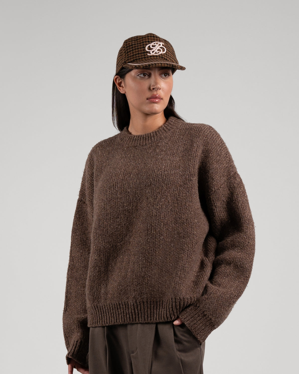 Alpine Cabin Wool Knit Sweater | Brown