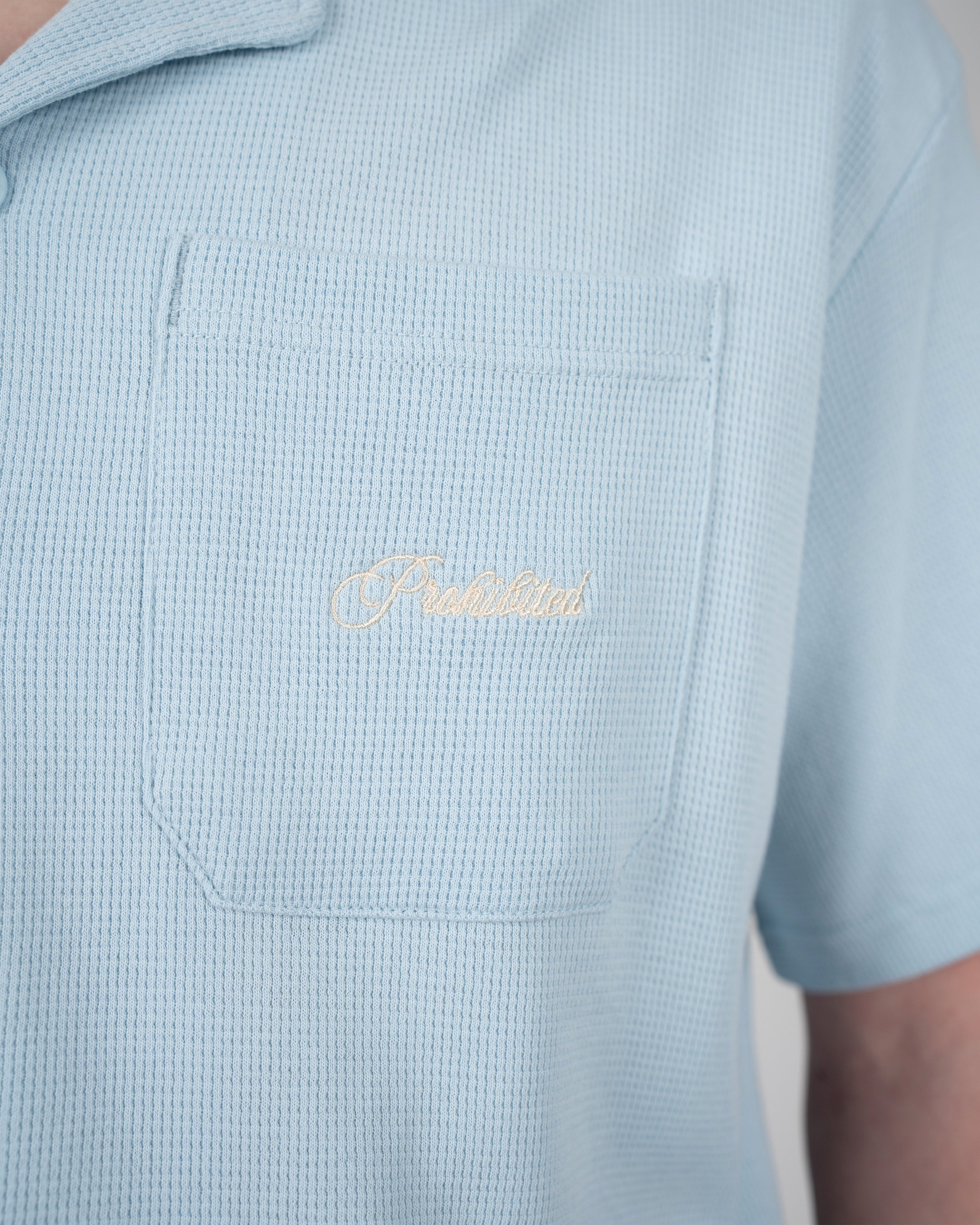 Seaside Waffle Shirt Sky Blue