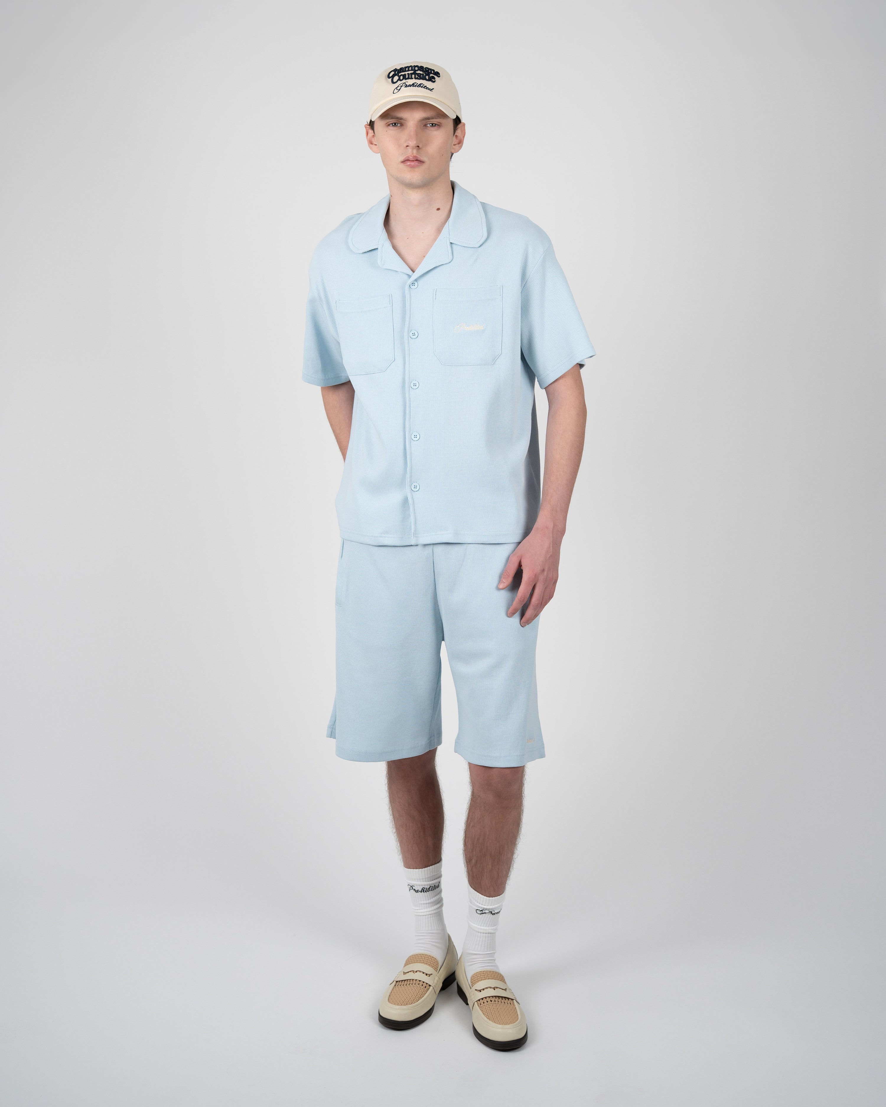 Seaside Waffle Shirt Sky Blue