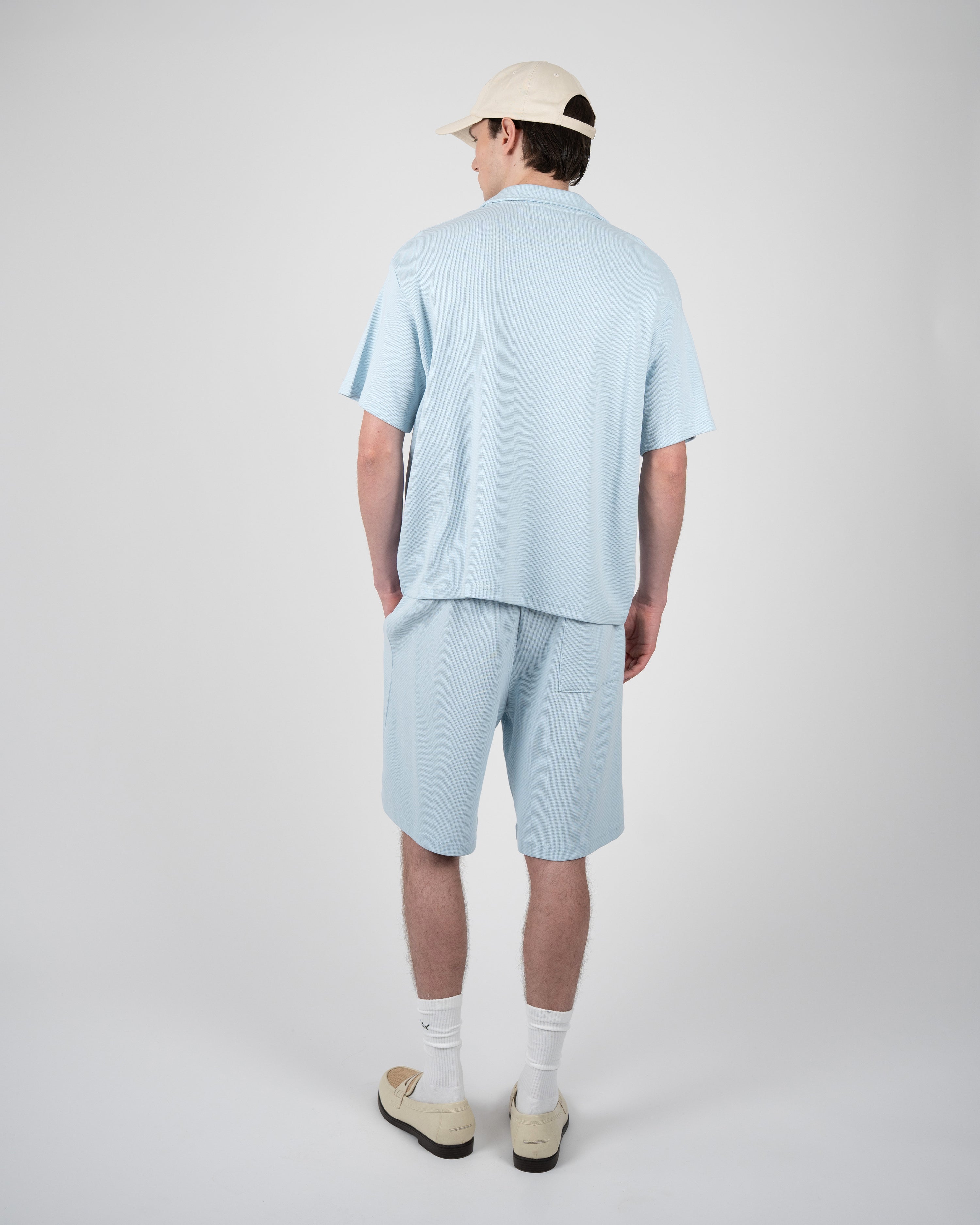 Seaside Waffle Shirt Sky Blue